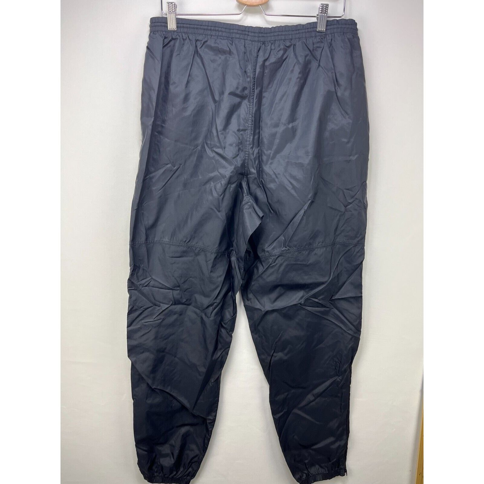 Nike × Vintage Vintage 90s Nike Windbreaker Pants Black Swoosh XL Swishy Size US 42 / EU 58 - 11 Thumbnail