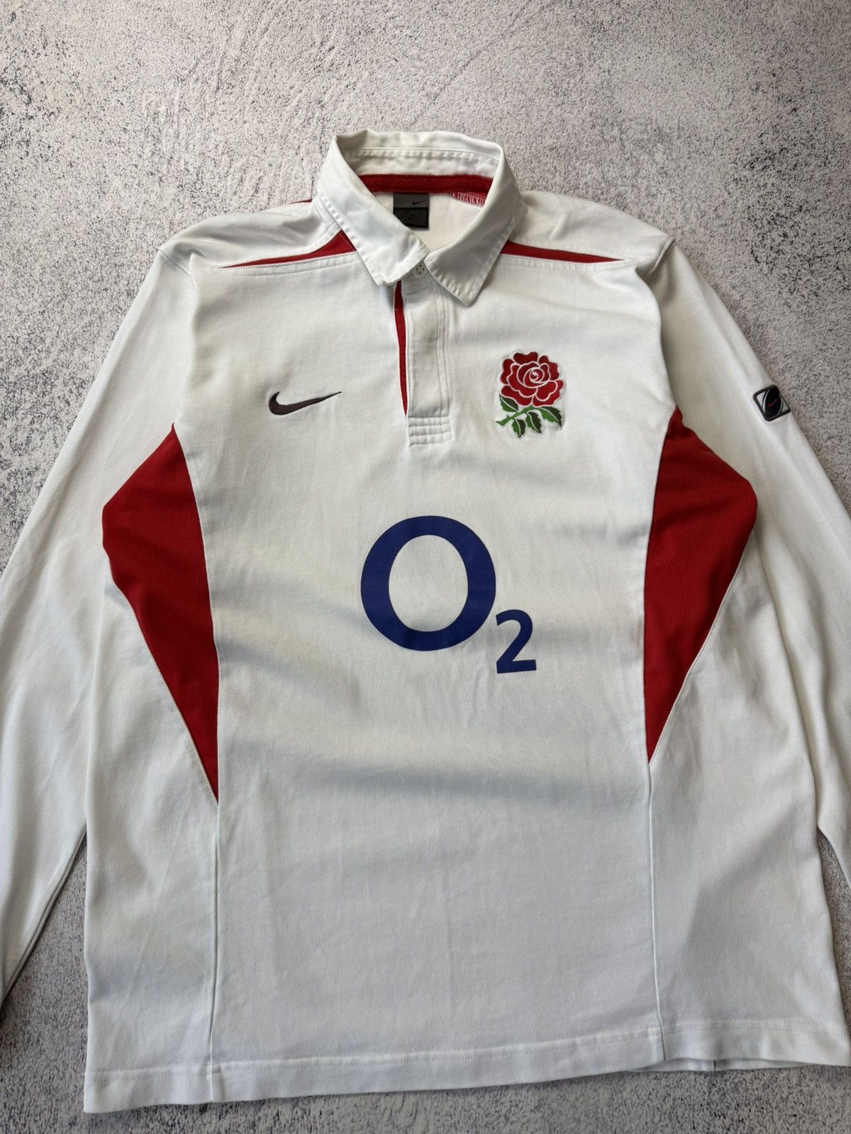 Nike England Rugby Union Home Shirt 2003 Jersey Nike Long Sleeve Size US L / EU 52-54 / 3 - 9 Thumbnail
