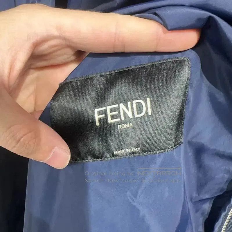 Fendi Fendi Men's Blue Nylon Hooded Jacket . Size US M / EU 48-50 / 2 - 4 Thumbnail