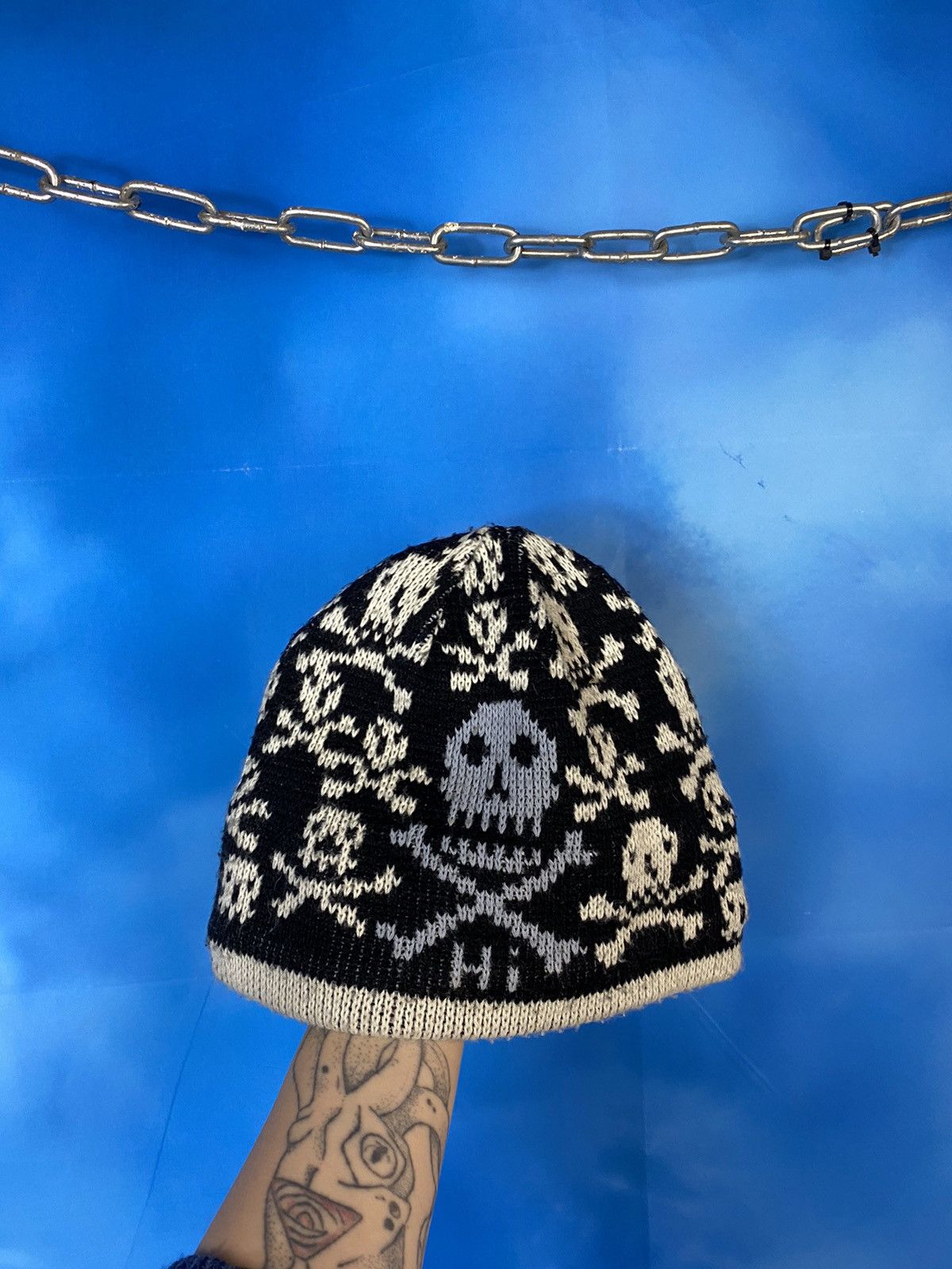 Japanese Brand × Vintage 🔥 Kapital style vintage skull hat y2k sk8 Size ONE SIZE - 4 Thumbnail