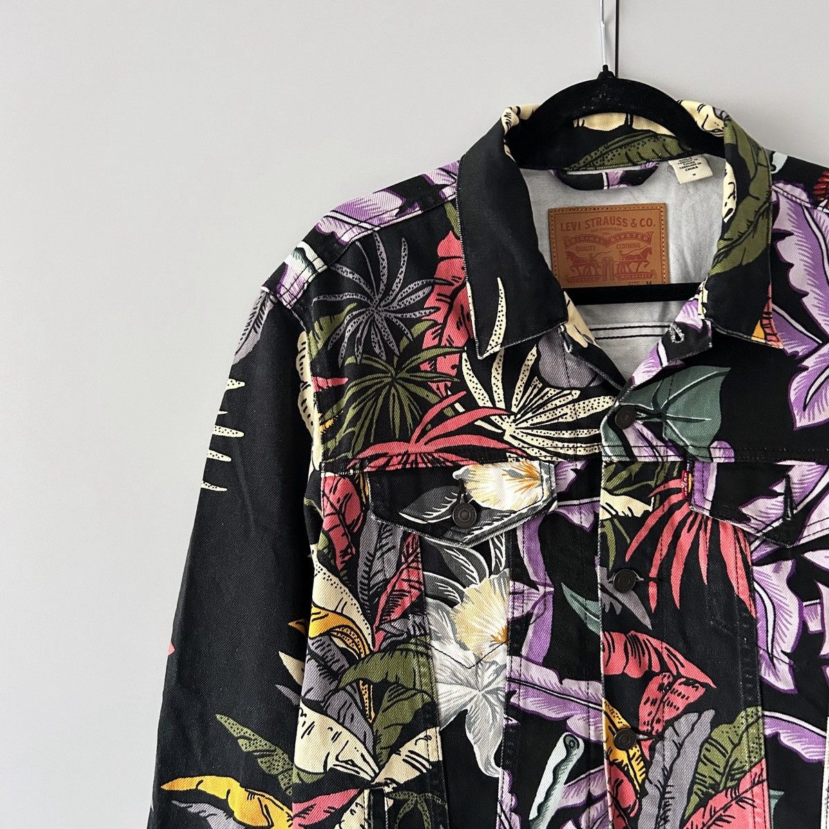 Levi's Levis Island party print denim jacket hawaiian Size US M / EU 48-50 / 2 - 2 Thumbnail