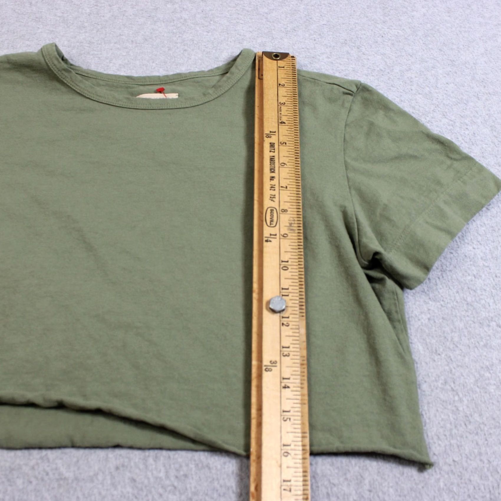 Jesse Kamm Jesse Kamm Shirt Women Medium Green Cropped Tee Jersey Boxy Minimalist Capsule Size M / US 6-8 / IT 42-44 - 5 Thumbnail
