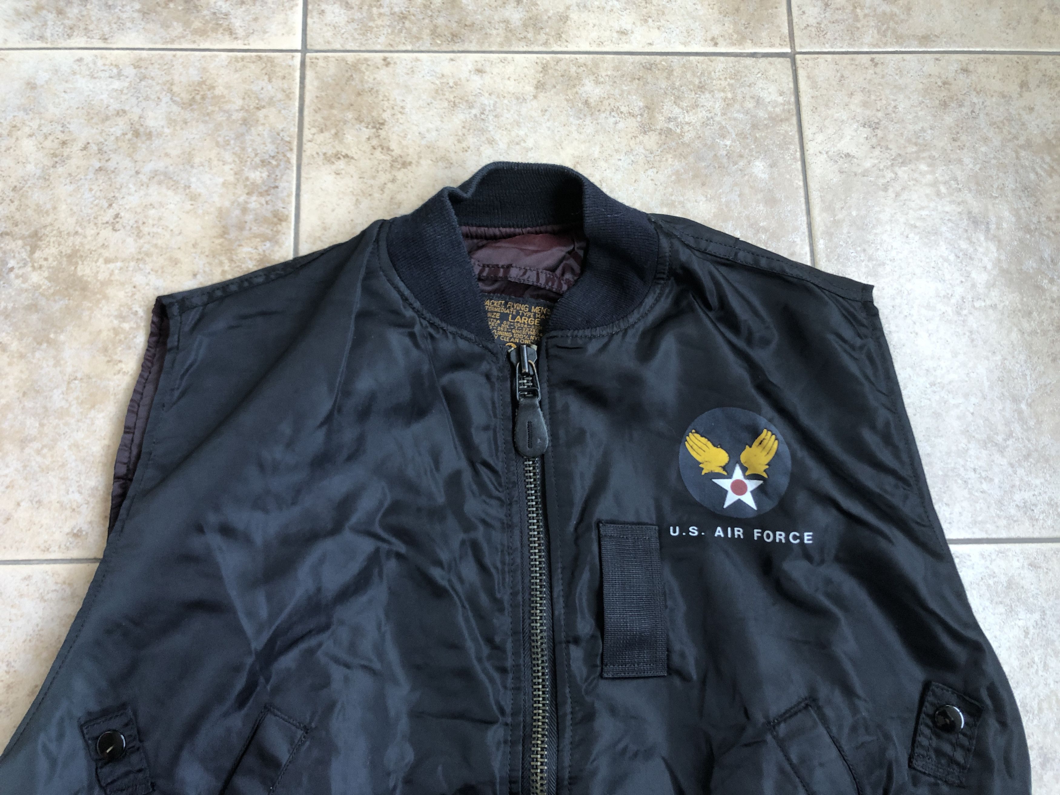 Vintage USAF Air Force Military MA-1 Flight Jacket Vest Size L Size US L / EU 52-54 / 3 - 3 Thumbnail