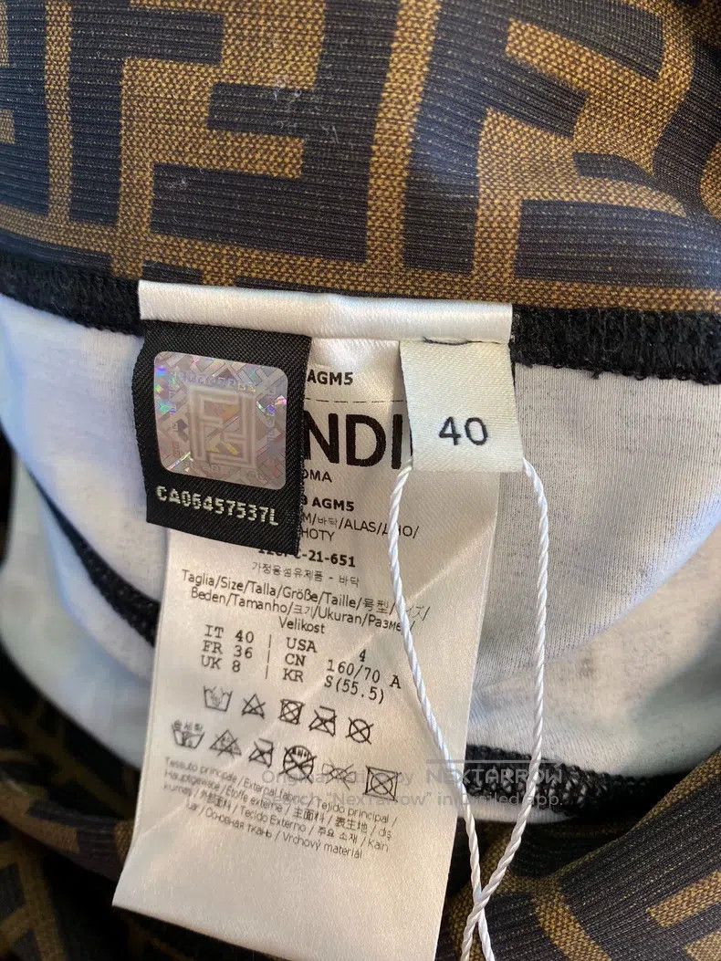 Fendi Fendi Monogram Full Print Logo, Tight Elastic Pants Size 26" / US 2 / IT 38 - 5 Thumbnail