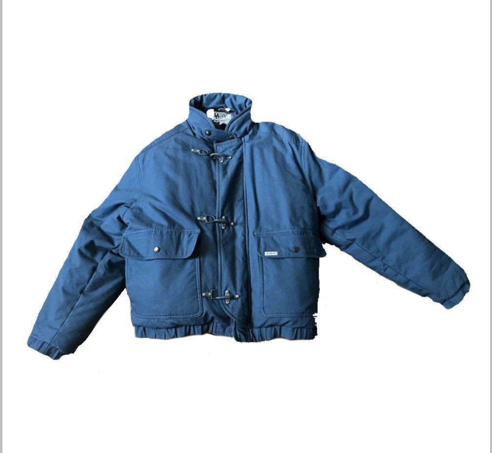 Vintage Vintage 90s firefighter double down jacket Size US L / EU 52-54 / 3 - 1 Thumbnail