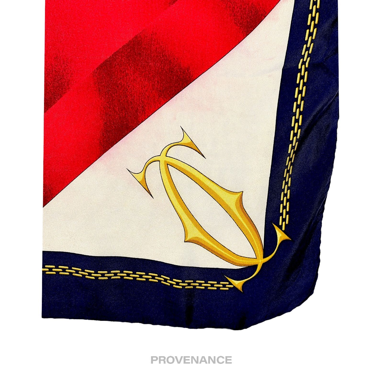 Cartier 🔴 Cartier Ruby Gem Chain Logo Silk Scarf - Multicolor 80 Size ONE SIZE - 4 Thumbnail