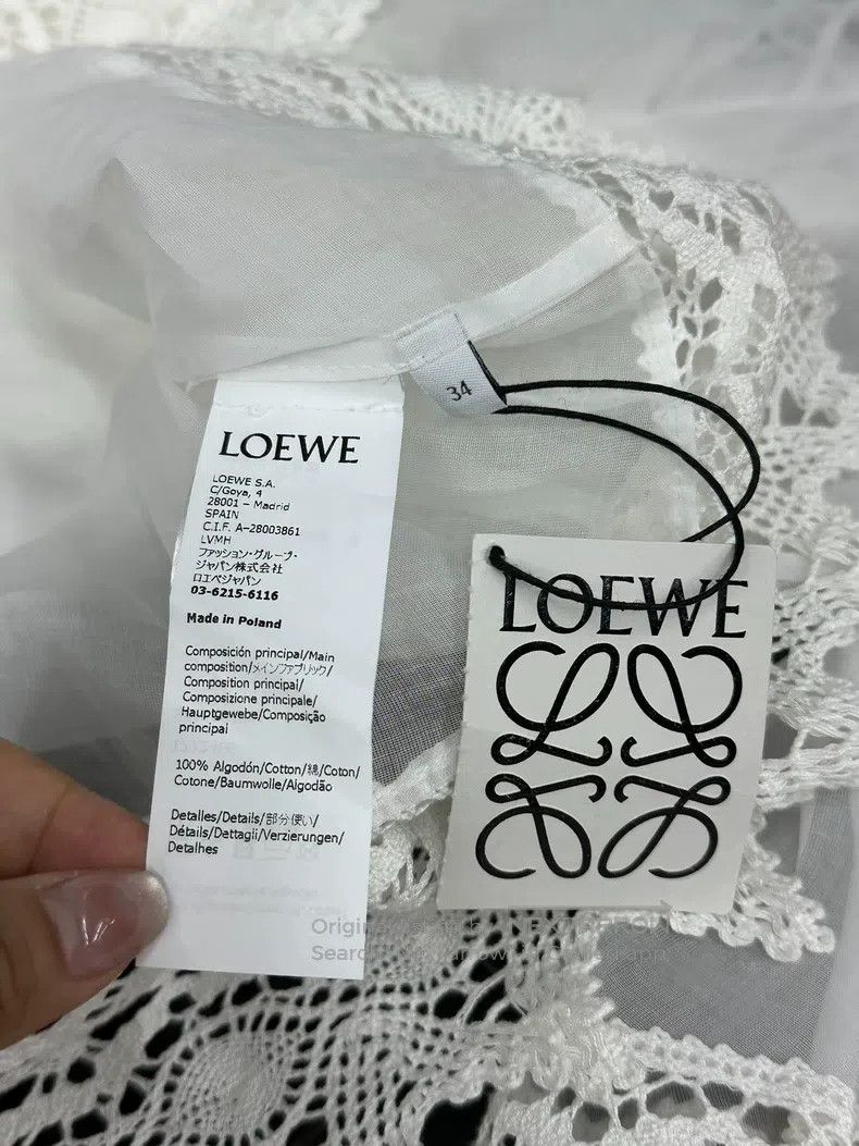 Loewe Loewe White lace blouse Size XXS / US 00 / IT 34 - 6 Thumbnail