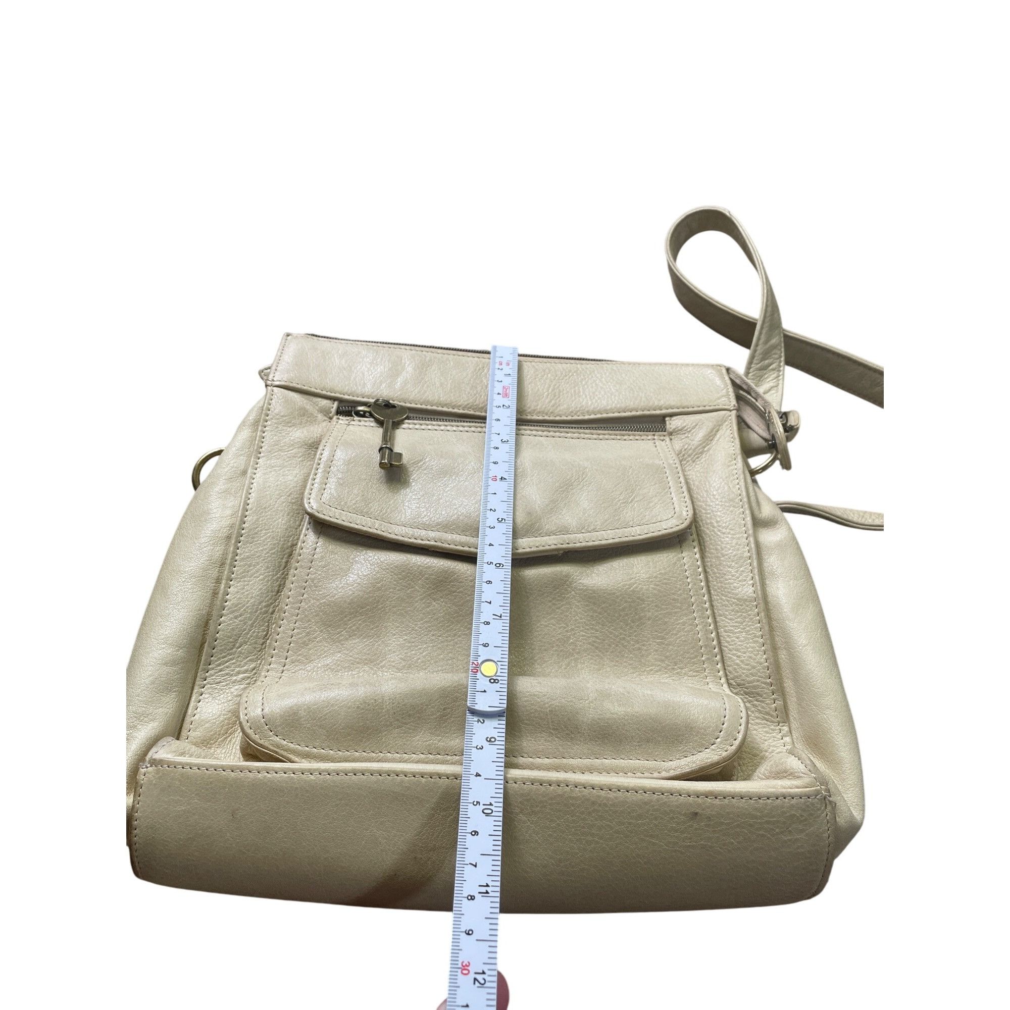 Fossil Fossil Womens Cream Leather vintage retro Crossbody Handbag Size ONE SIZE - 9 Thumbnail