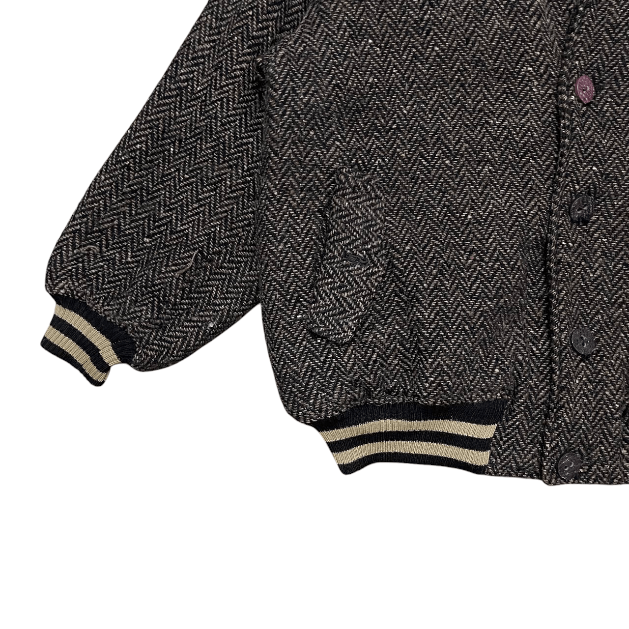 Japanese Brand Vintage Zigzag Club Wool Bomber Jacket Size US M / EU 48-50 / 2 - 3 Thumbnail
