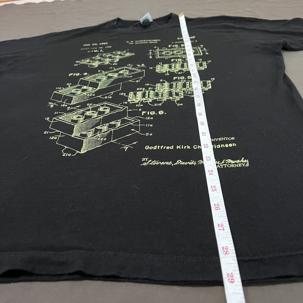Cartoon Network × LEGO Lego Building Blocks blueprint of blivks black graphic Tee L Size US L / EU 52-54 / 3 - 8 Thumbnail