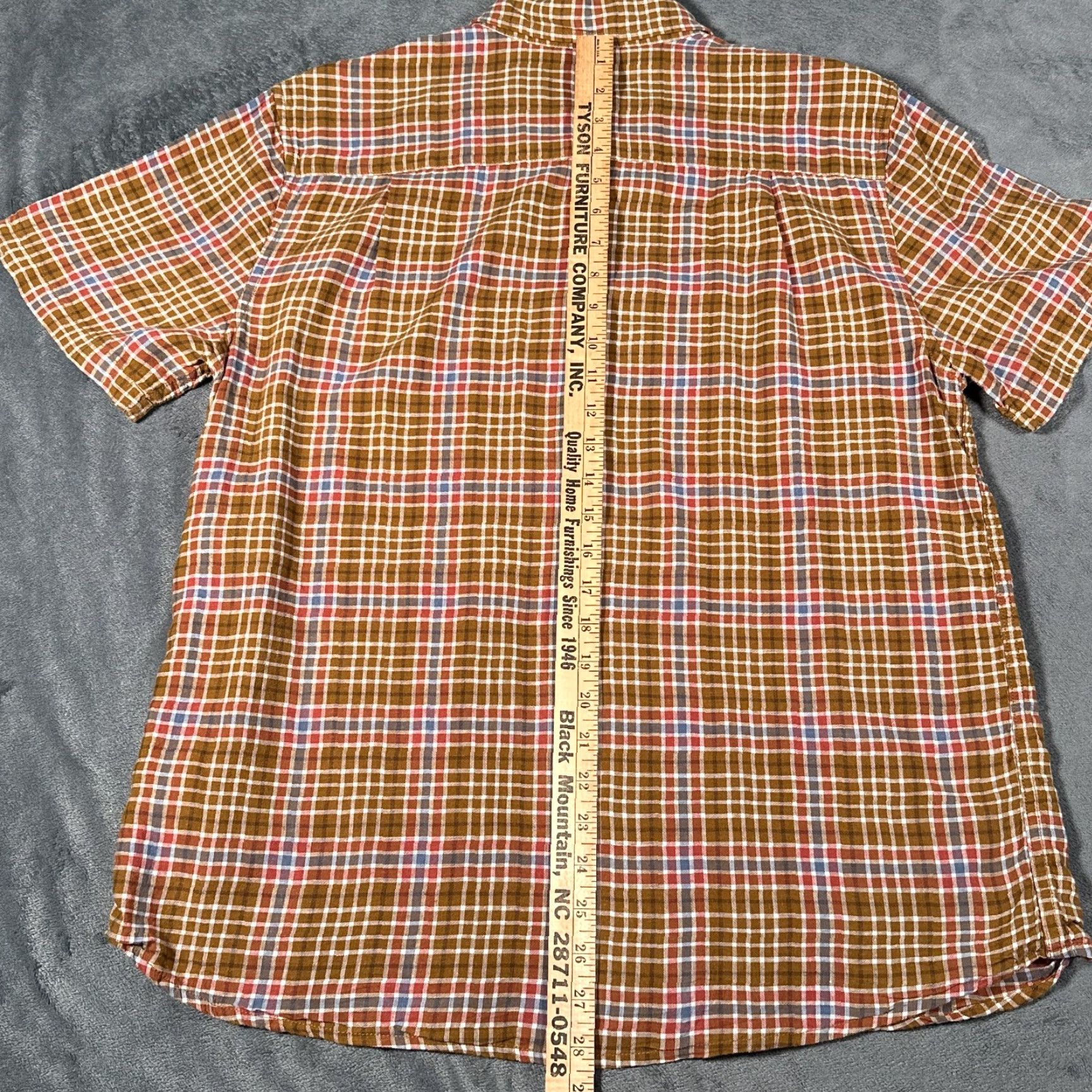Pendleton Pendleton Button-Up Shirt Mens Medium Brown Plaid Linen Rayon Short Sleeve Classic Outdoor Size US M / EU 48-50 / 2 - 7 Thumbnail