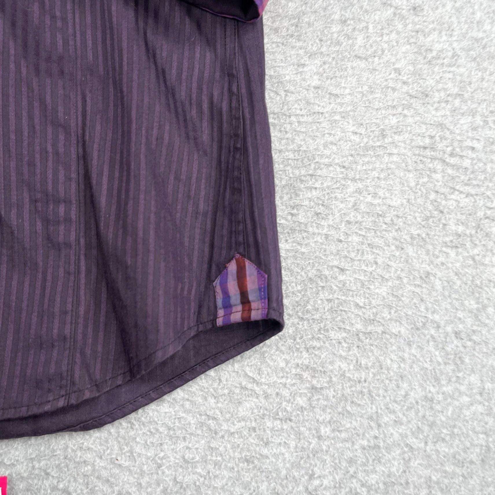 Vintage Stone Rose Black Rivet Collection Shirt M Purple Stiped Button Up Long Sleeve Size US M / EU 48-50 / 2 - 2 Thumbnail