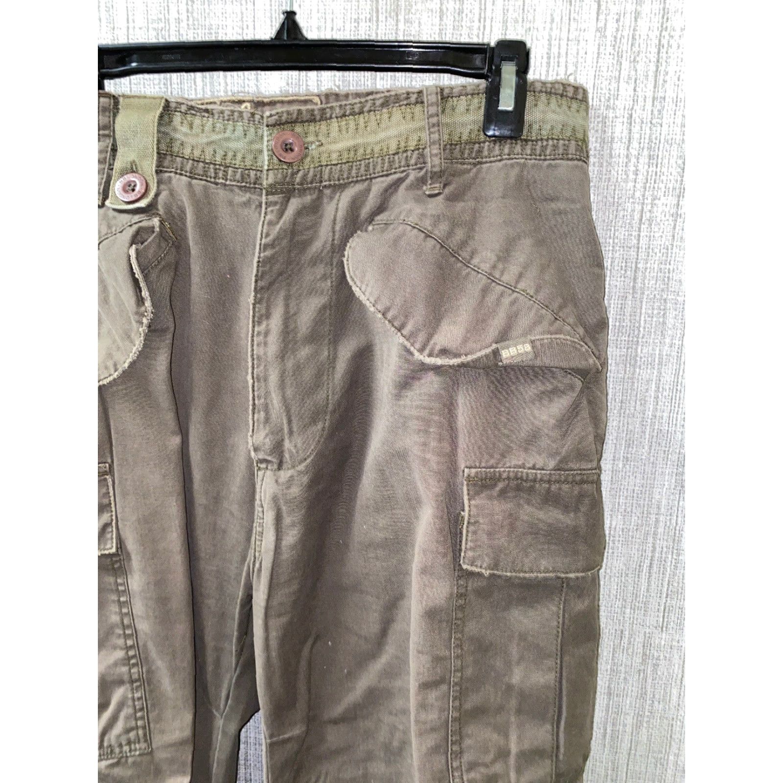 Vintage B.B. London Mens Brown Cotton Zip Fly Cargo Pants Size 34 Inseam 29 Inches Regular Front Flat Cargo London Mens Caro Jeans? Size US 34 / EU 50 - 2 Thumbnail