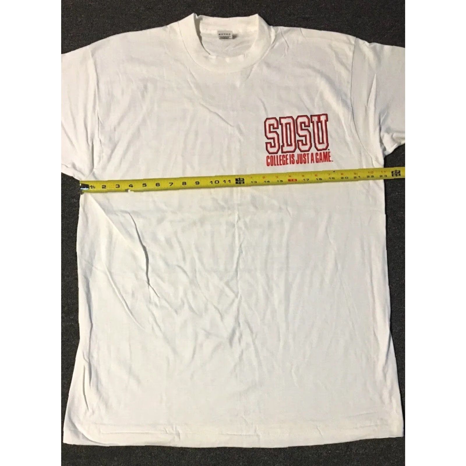 Vintage VINTAGE San Diego State University Shirt XL White Monopoly Bored Of Education 90s 80s Parody College University SDSU Mens Graphic Tee Size US XL / EU 56 / 4 - 7 Thumbnail