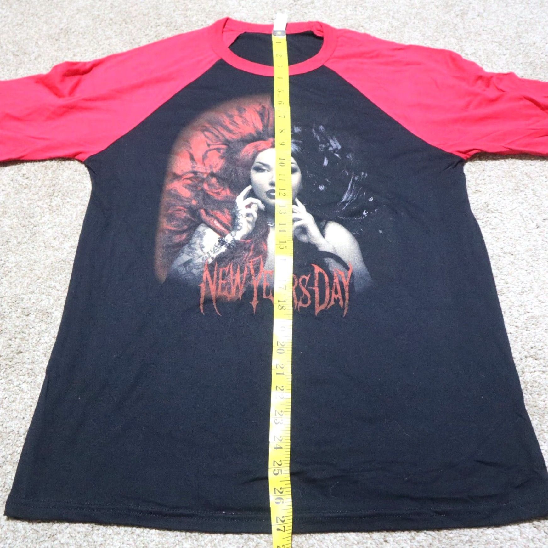 ASH New Years Day Ash Costello Band T Shirt Goth Punk Black M Medium Women Size M / US 6-8 / IT 42-44 - 6 Thumbnail