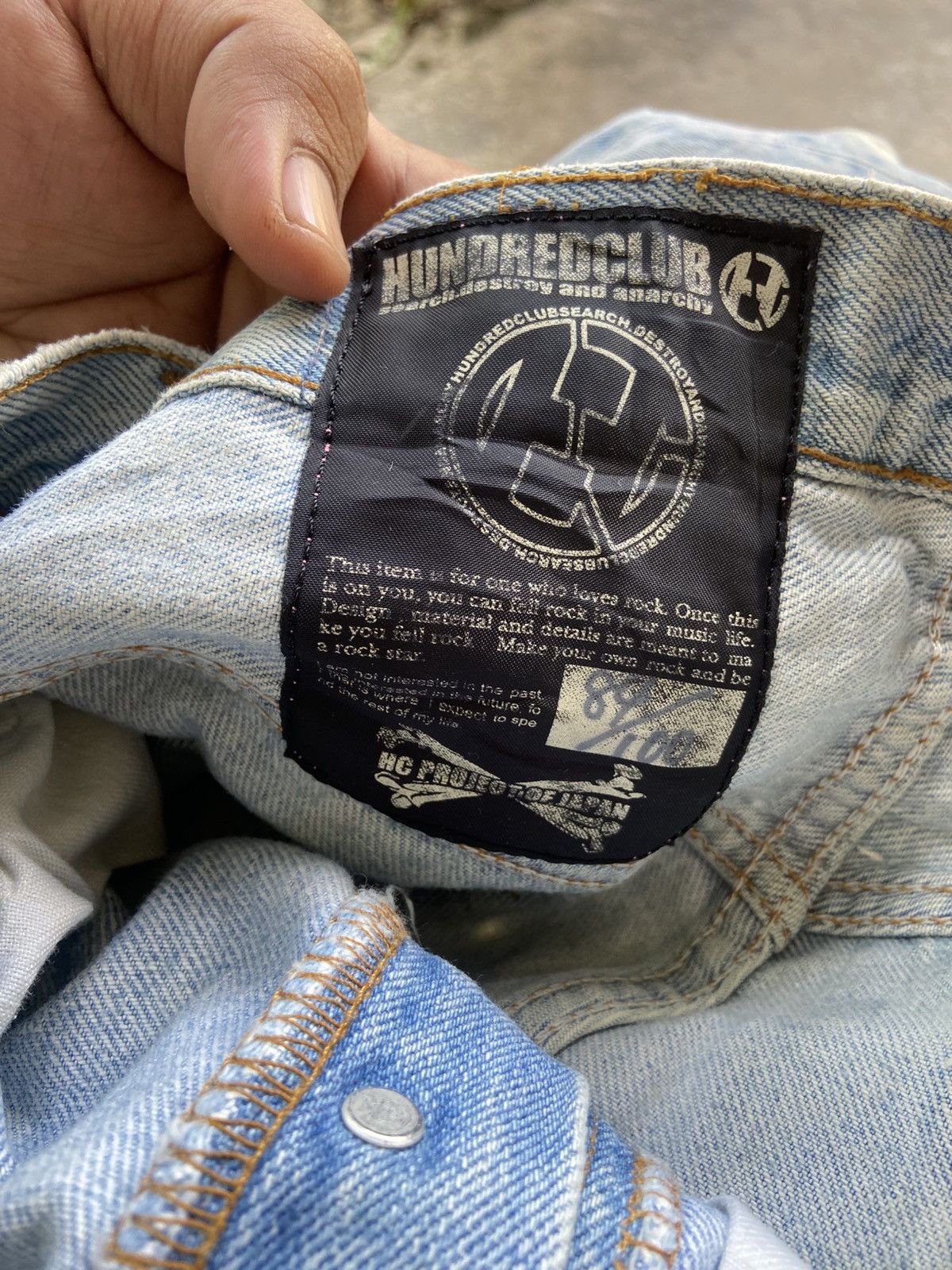 Levi's VINTAGE Levi’s 501 x HUNDREDCLUB Punk Rock Jeans Size US 30 / EU 46 - 13 Thumbnail