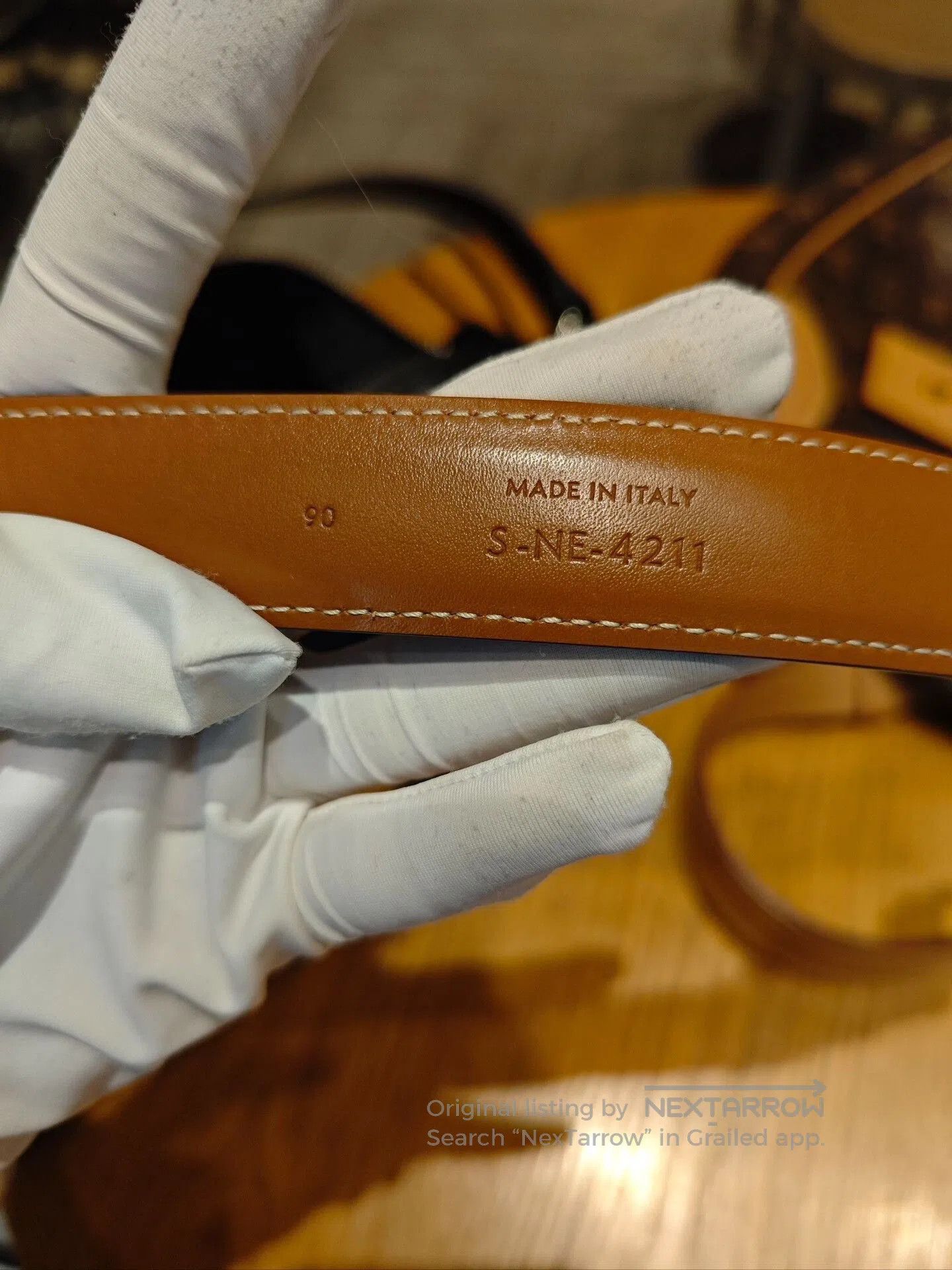 Celine Celine Women's Brown Monogram Belt. Size ONE SIZE - 2 Thumbnail