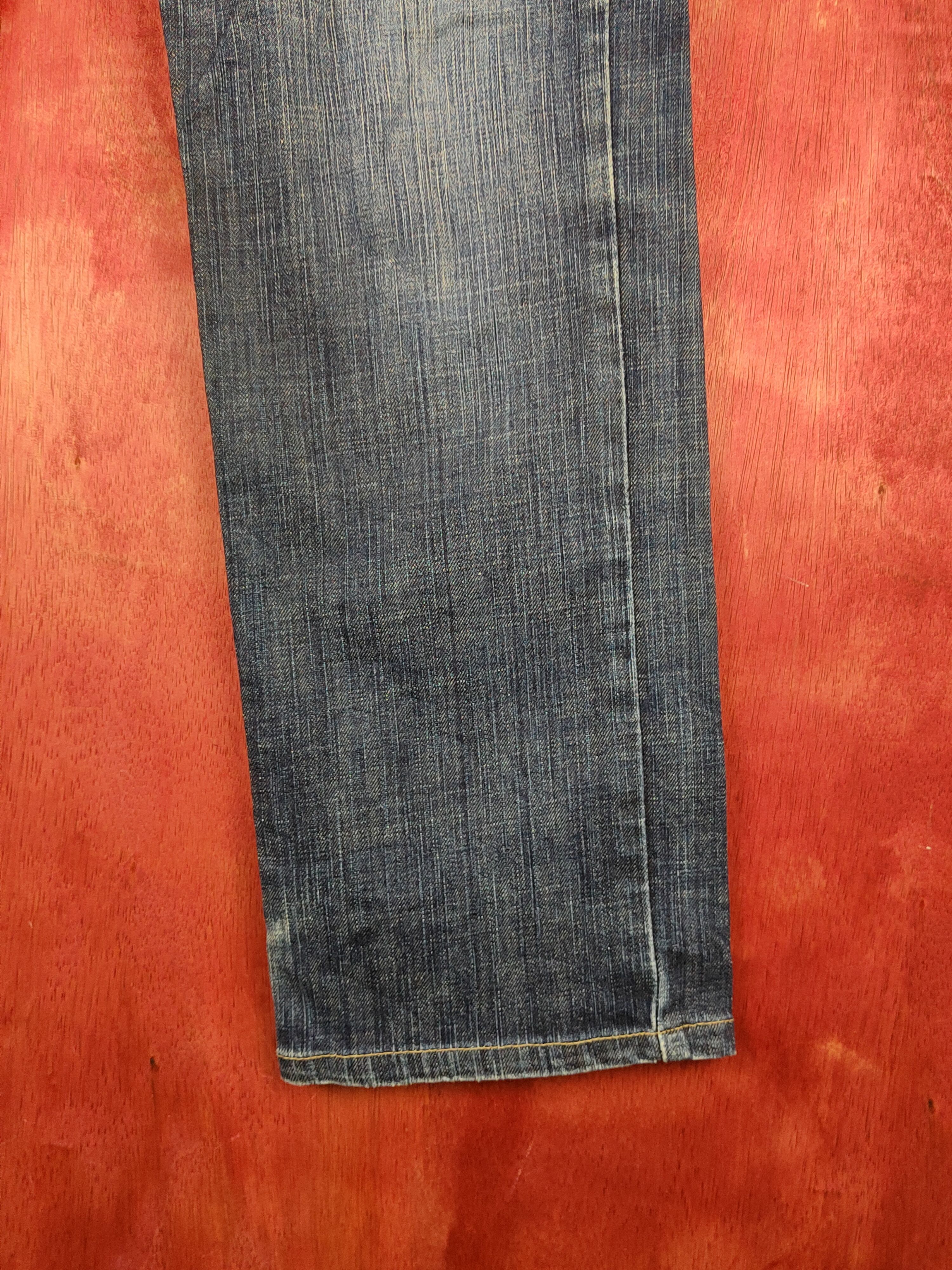 Edwin Edwin Dark Blue Distressed Ripped Jeans #S2201 Size US 30 / EU 46 - 6 Thumbnail