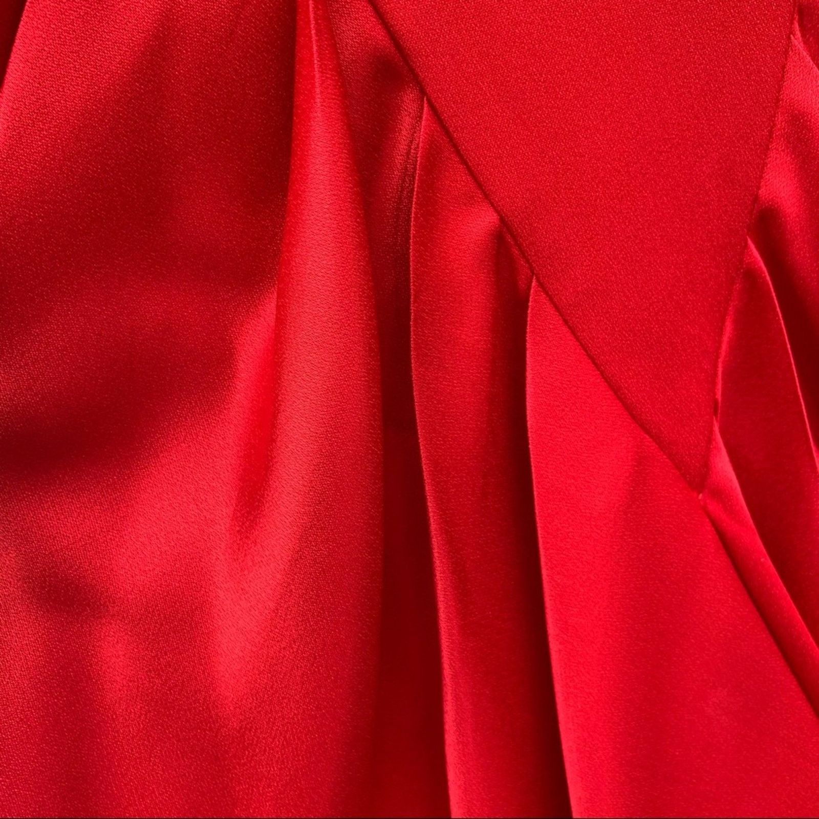 80s Red All That Jazz wiggle dress belted ruched hips Size 7