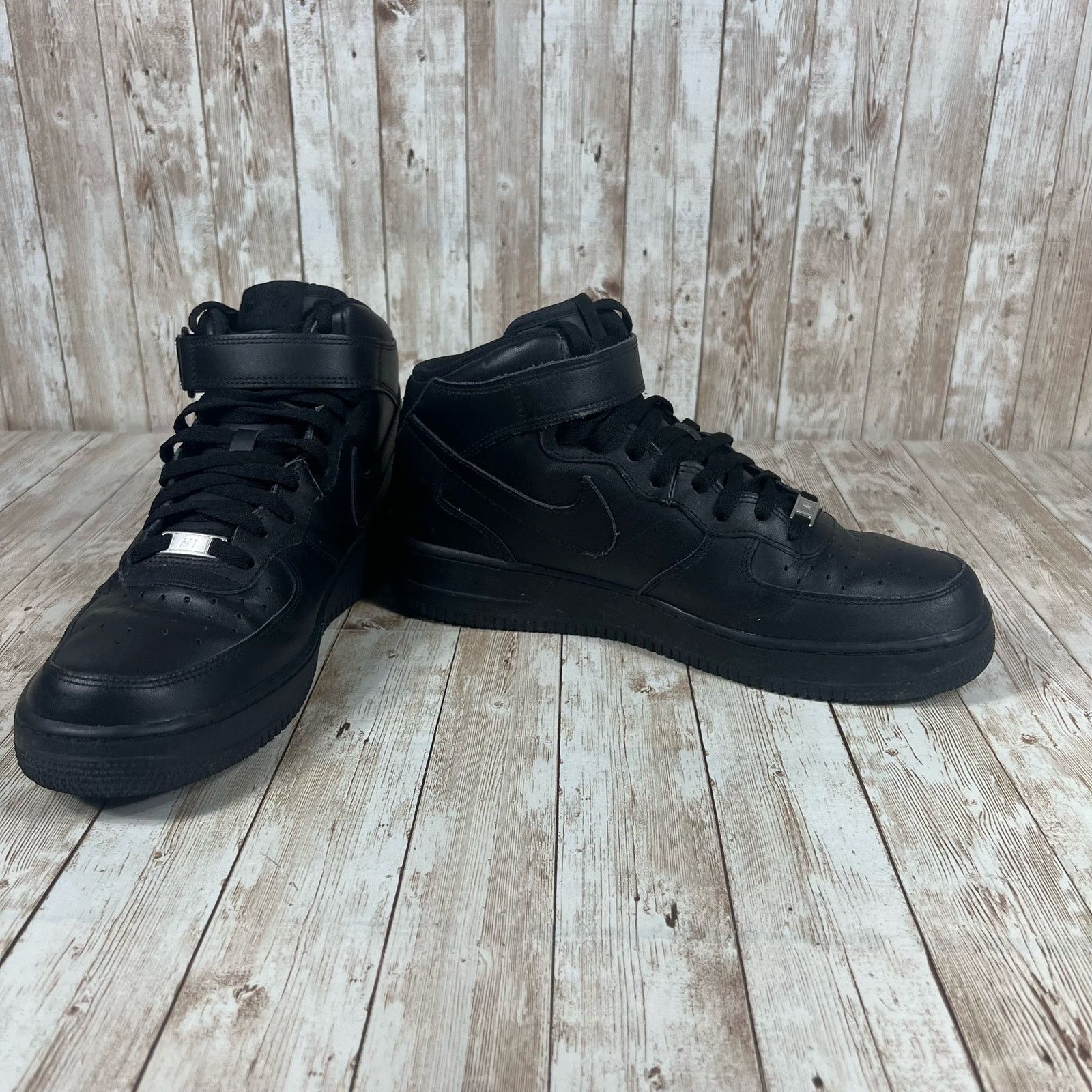 Nike Nike Air Force 1 Men’s Size 11 Triple Black 315123-001 Size US 10.5 / EU 43-44 - 7 Thumbnail