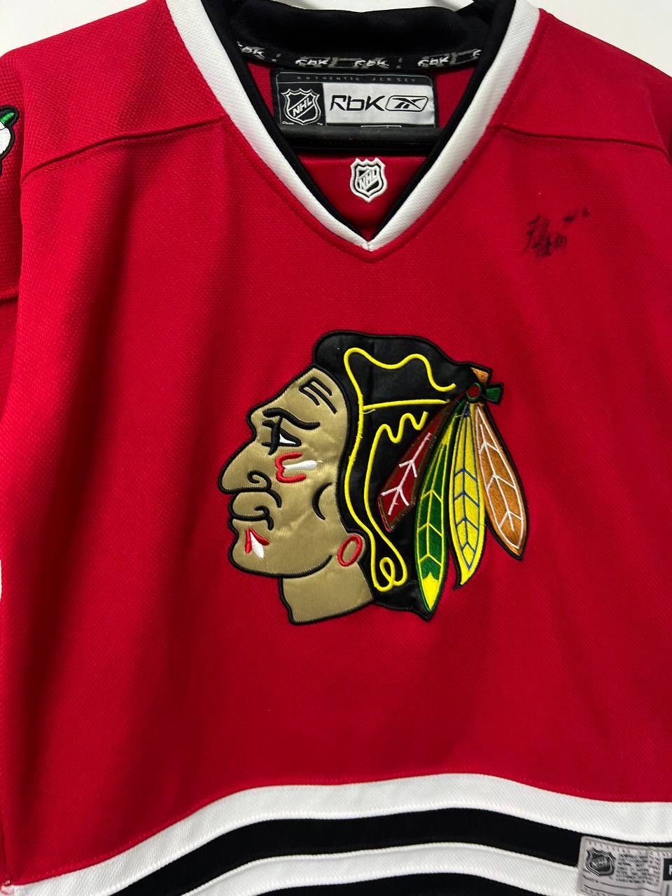 Reebok Chicago Blackhawks #50 Crawford Ice Hockey Jersey Kids L/XL Size US XXS / EU 40 - 19 Thumbnail