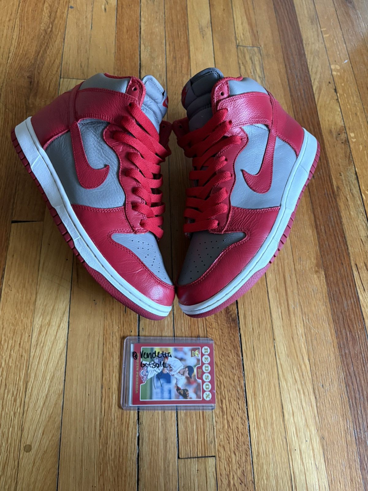 Nike Nike Dunk High UNLV QS Premium Leather 2015 US9 Size US 9 / EU 42 - 2 Thumbnail