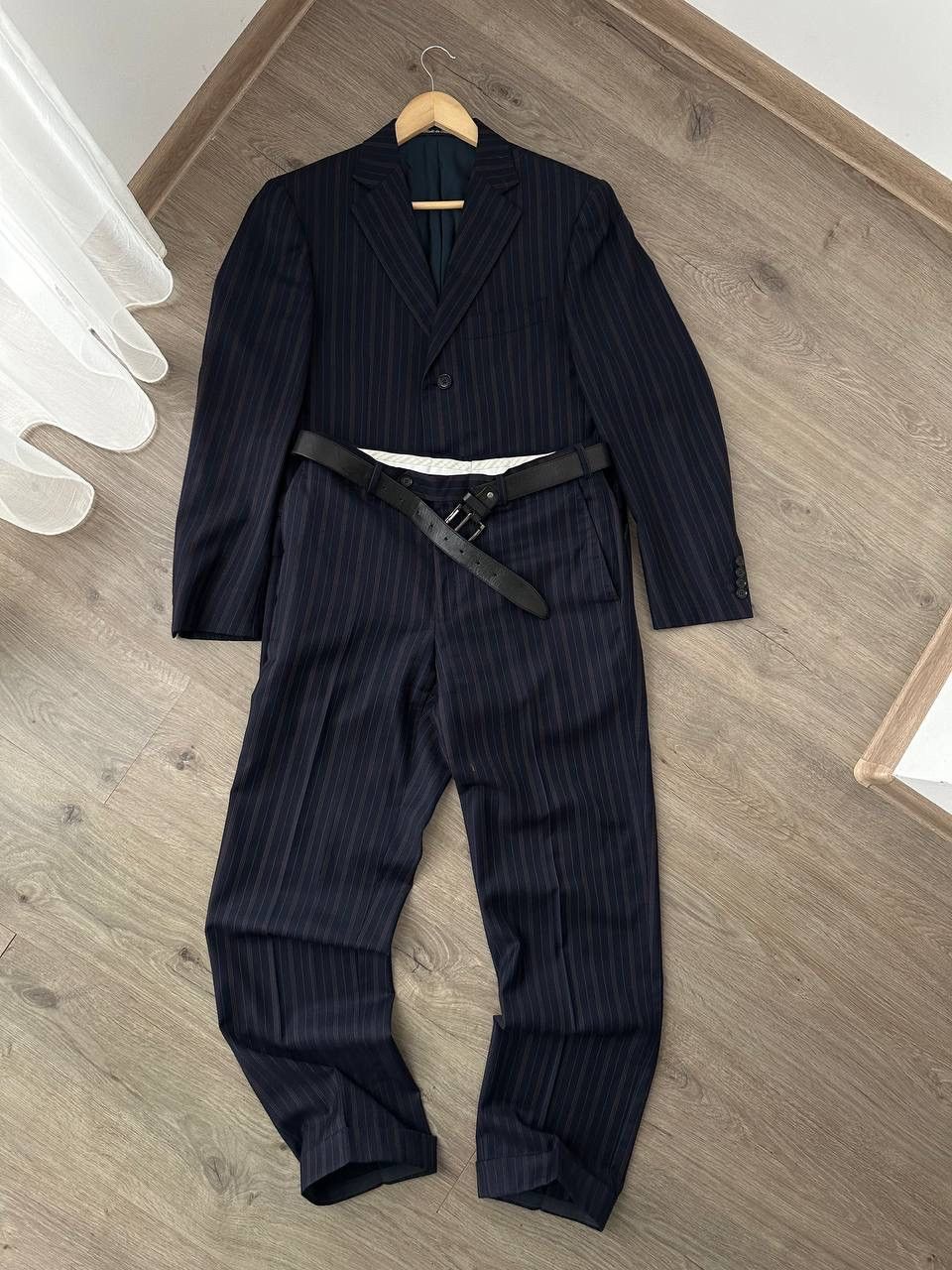 Pal Zileri × Vintage Vintage Pal Zileri Striped Virgin Wool Super Suit Size 48S - 18 Thumbnail