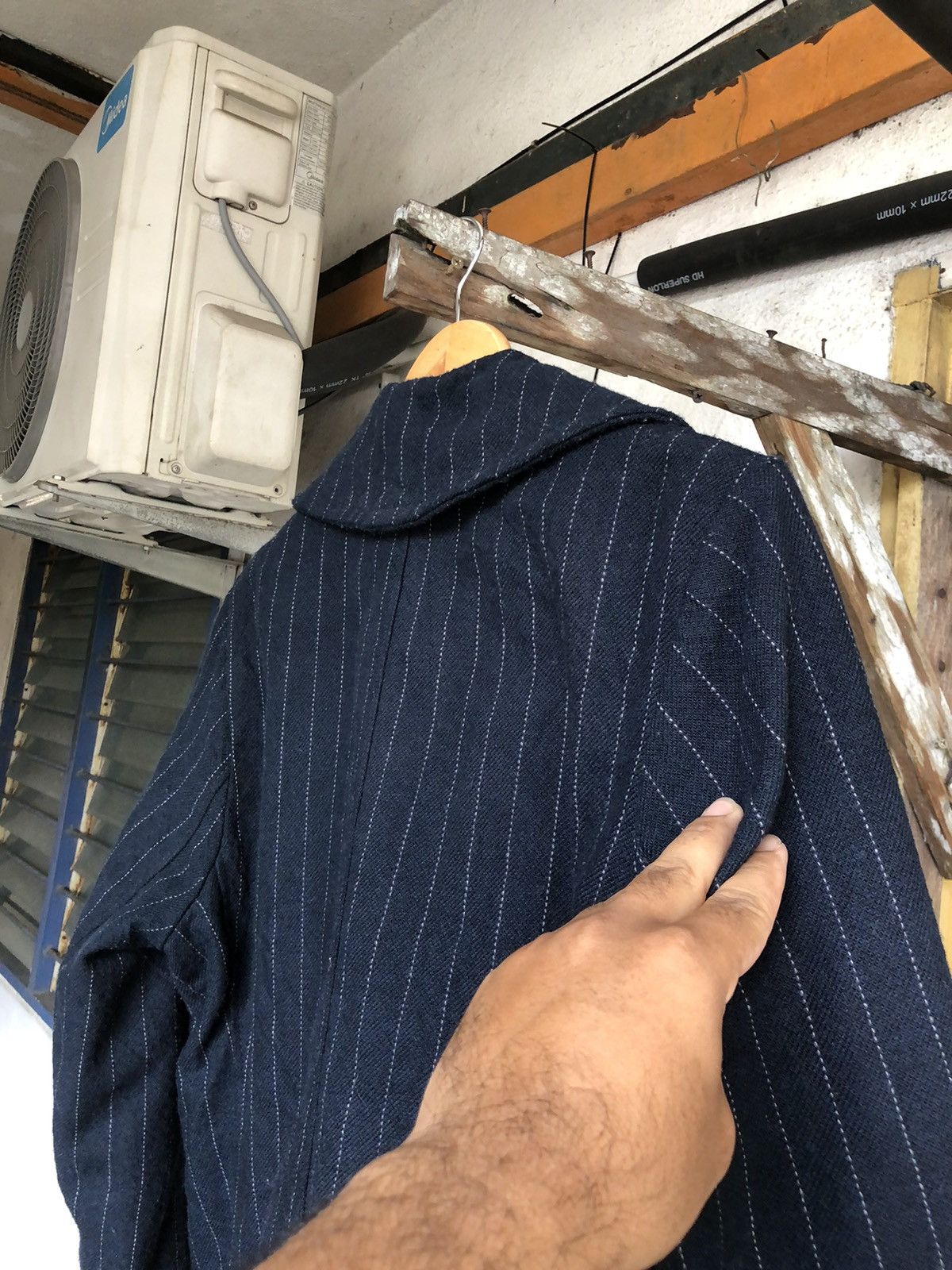 Schott Rare❗️Schott x Takeo Kikuchi Wool Stripe Pea Coat Size US S / EU 44-46 / 1 - 9 Thumbnail