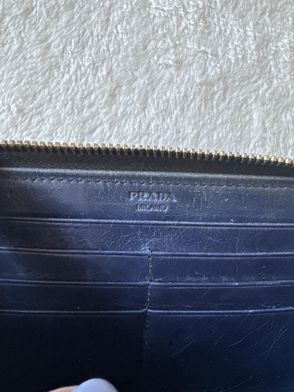 Prada Prada Milano Navy Quilted Leather Zip-Around Wallet Size ONE SIZE - 4 Thumbnail