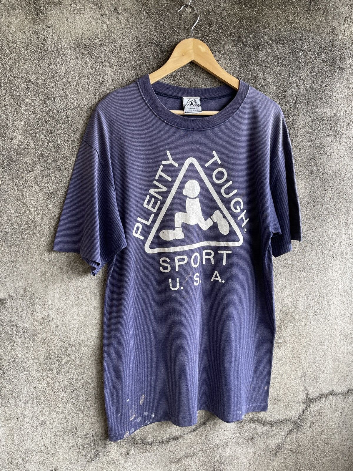 Vintage Last Drop🔥Rare🔥Vtg Plenty Tough Sun Faded ERD GRUNGE TEE Size US L / EU 52-54 / 3 - 4 Thumbnail