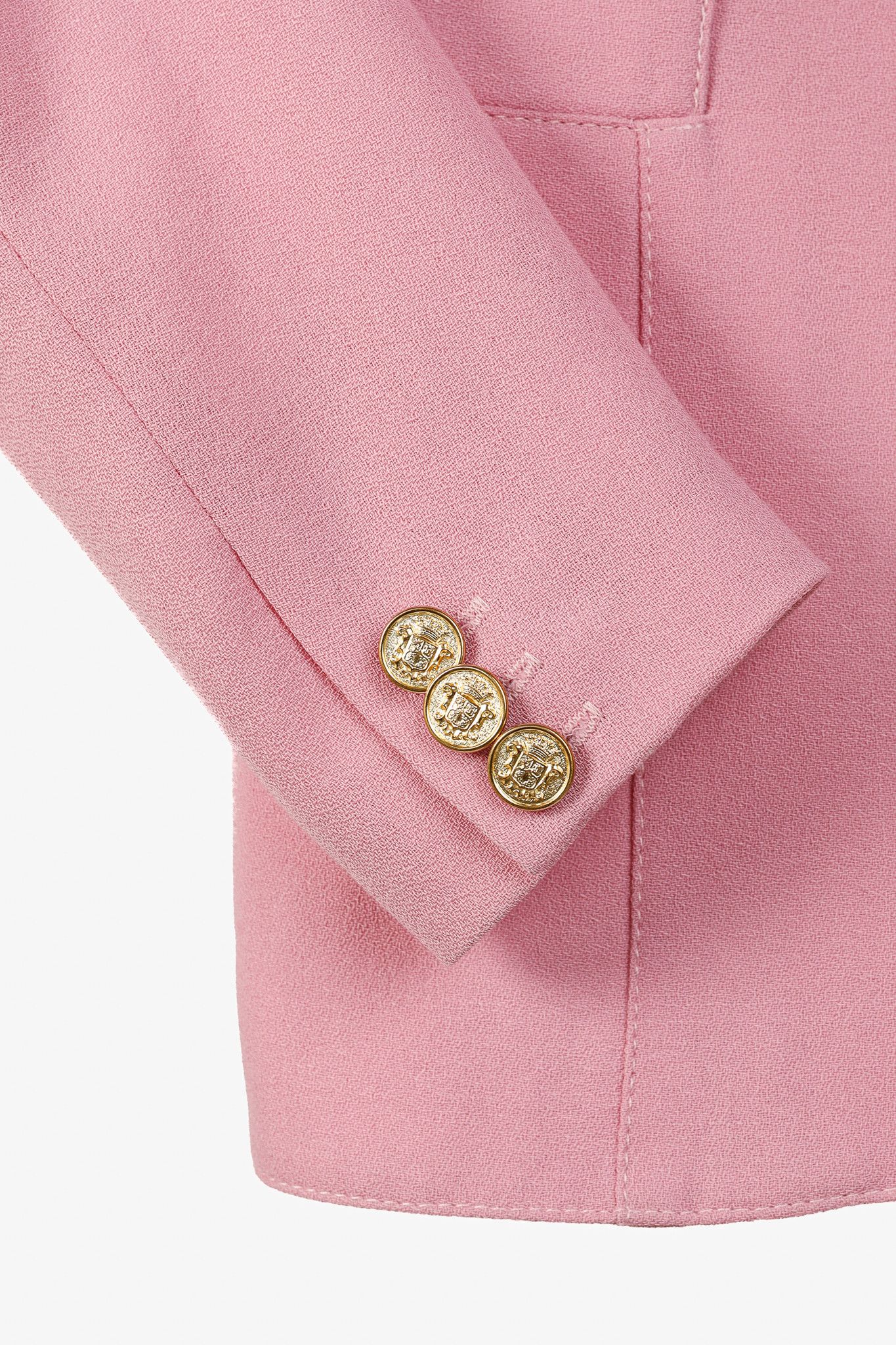 SMYTHE Smythe Duchess Rethink Pink Single-Breasted Wool Blazer Size M / US 6-8 / IT 42-44 - 7 Thumbnail