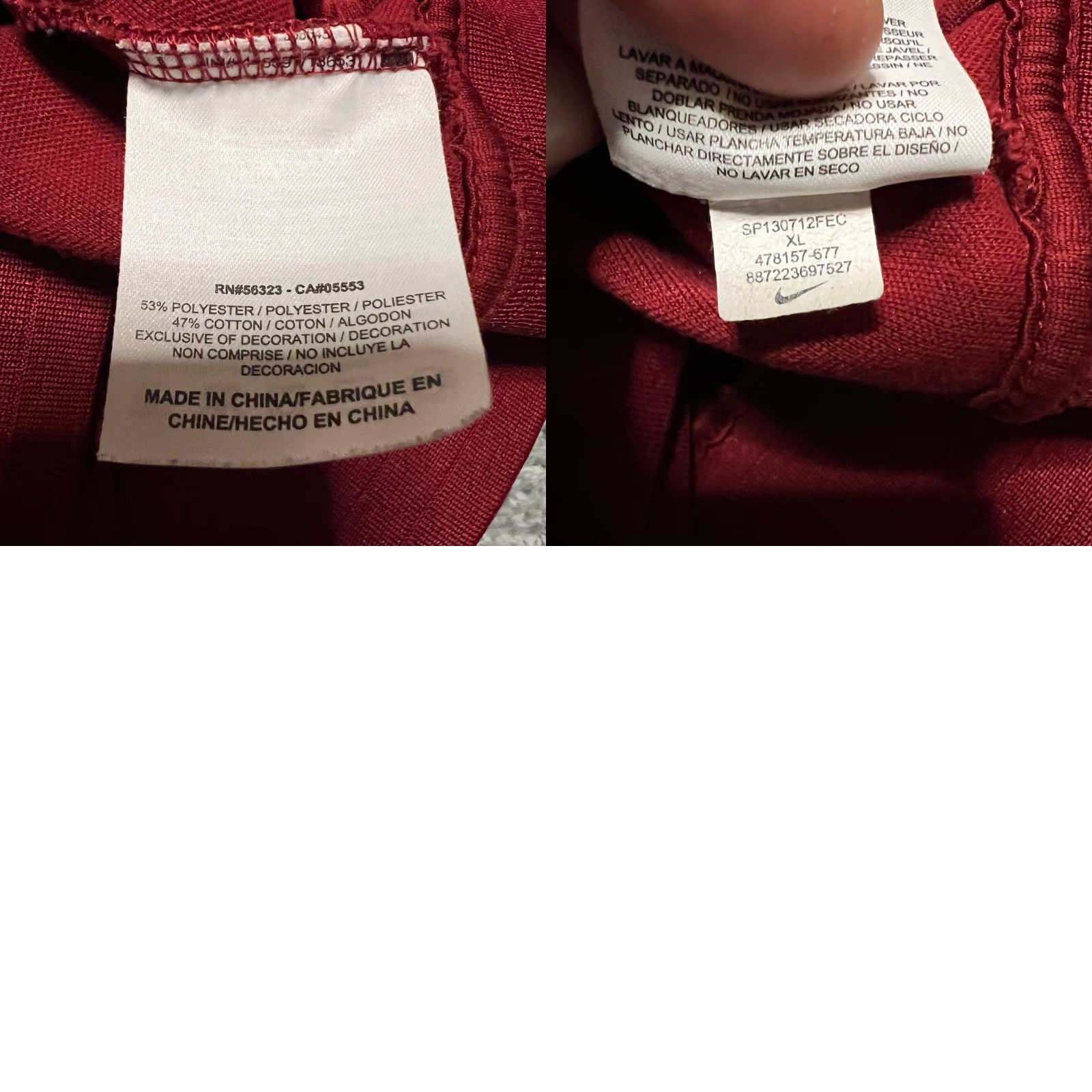 Nike Nike Jacket Track FC Barcelona Full Zip Mens XL Red 478157 Size US XL / EU 56 / 4 - 8 Thumbnail