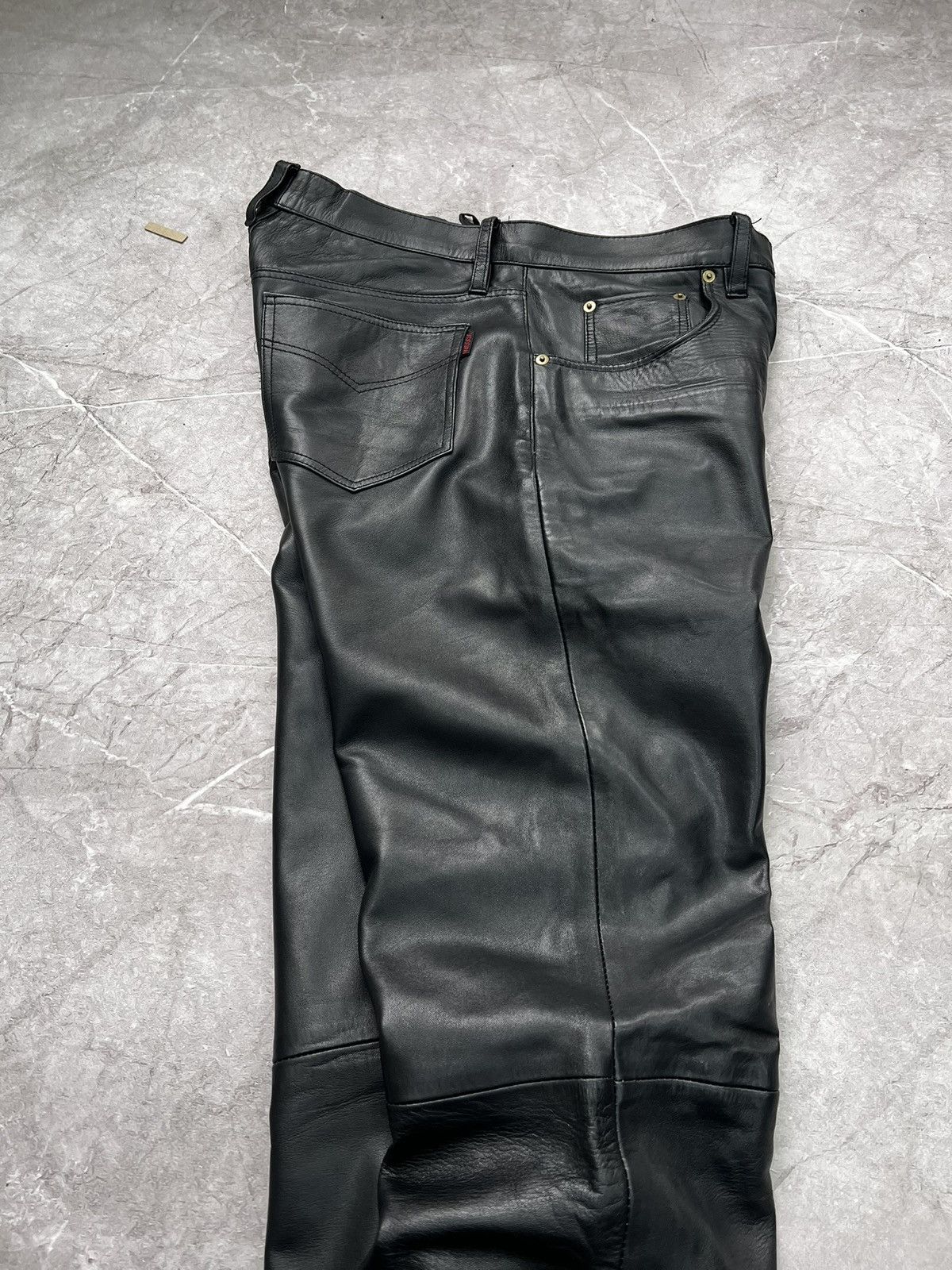 Other VINTAGE REGULAR LEATHER MOTO PANTS BALENCIAGA STYLE Size US 35 - 5 Thumbnail
