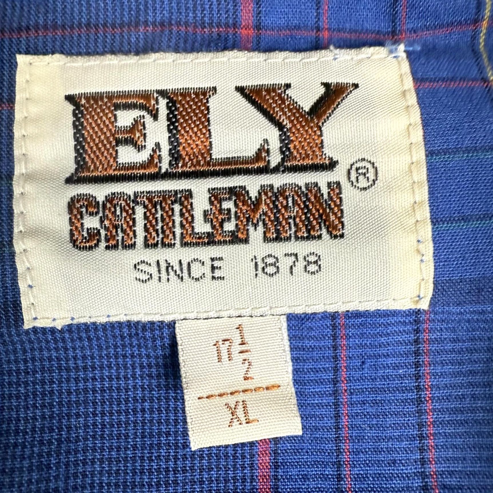 Vintage VINTAGE Ely Cattleman Button-Down Shirt Blue Western Cowboy Short Sleeve XL Men's Stain on front Size US XL / EU 56 / 4 - 2 Thumbnail