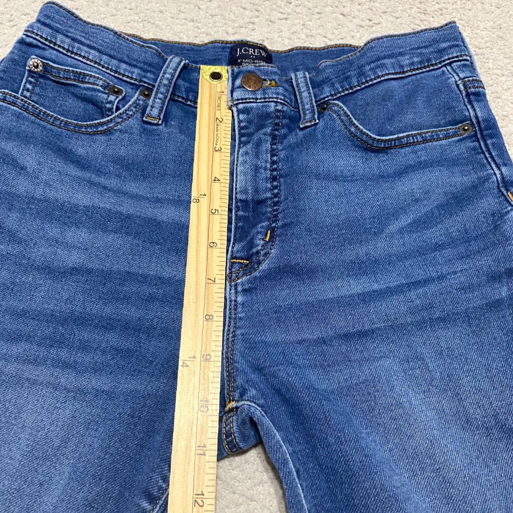J.Crew J.CREW Jeans Womens 28 Blue Denim Medium Wash Mid Rise Skinny Shirt? Size 28" / US 6 / IT 42 - 7 Thumbnail
