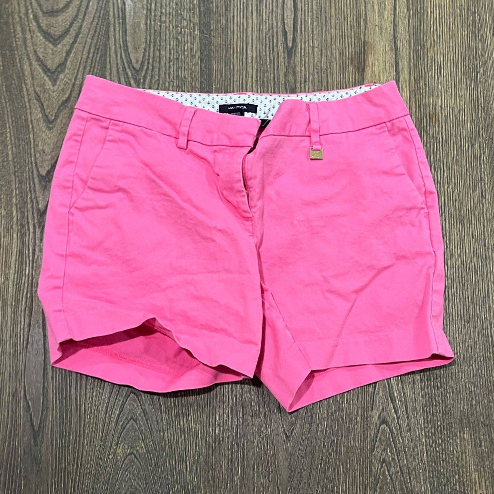 Nautica Nautica Shorts Chino Bermuda Flat Front Mid Rise Cotton Sz 4 Size 27" / US 4 / IT 40 - 1 Thumbnail