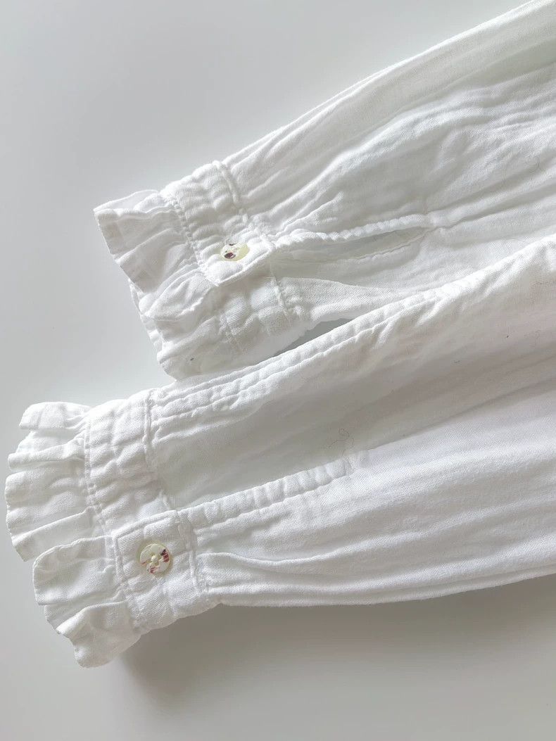 Kapital White Cotton Long Sleeve Shirt for Women-2506 Size US M / EU 48-50 / 2 - 8 Thumbnail