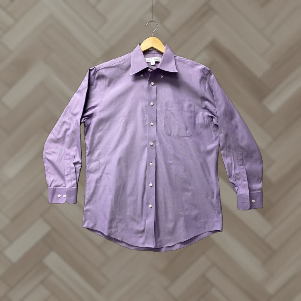 Enro Enro Fashion Knits Shirt 15.5 32/33 Purple Lavender Cotton Medium 162-6 / 33/32 Size M Button-Front Long Sleeve Vintage Original Disco Casual Jeans? Size US M / EU 48-50 / 2 - 1 Thumbnail