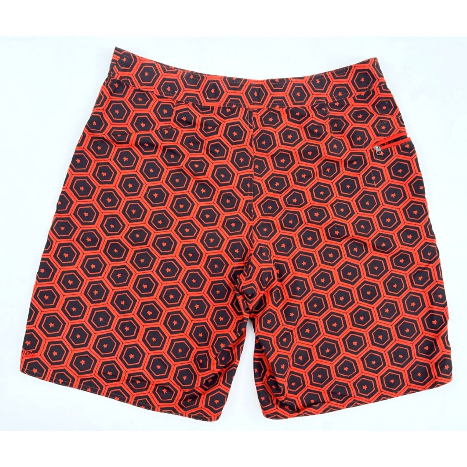 Patagonia Patagonia Men's Wavefarer Board Shorts Geometric Pattern Sz 35 Red Nylon 100% Beach Surfing Drawstring Regular Mens Size US 35 - 2 Thumbnail