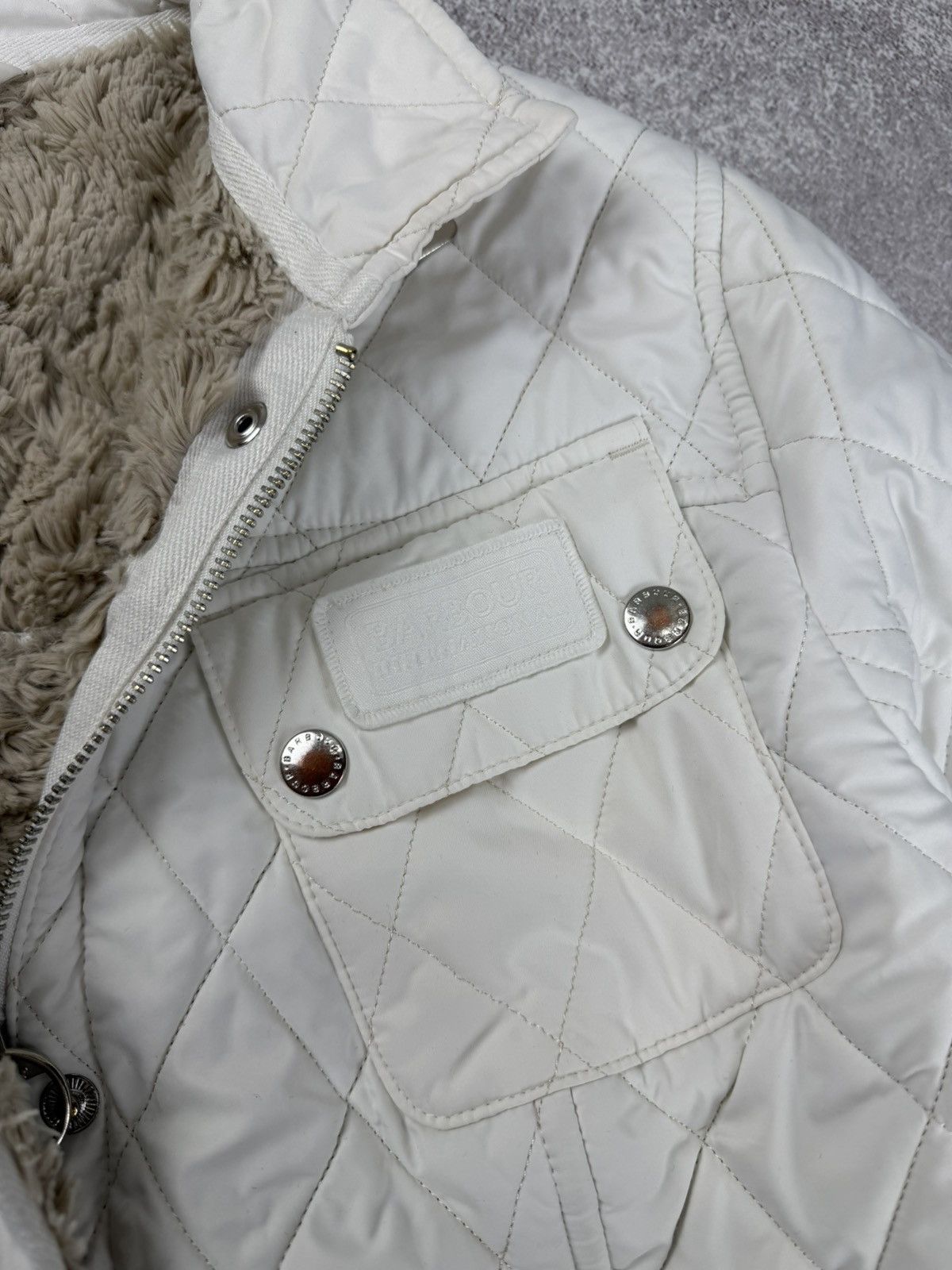 Barbour Barbour Winter International Polarquilt Jacket White Size L / US 10 / IT 46 - 5 Thumbnail
