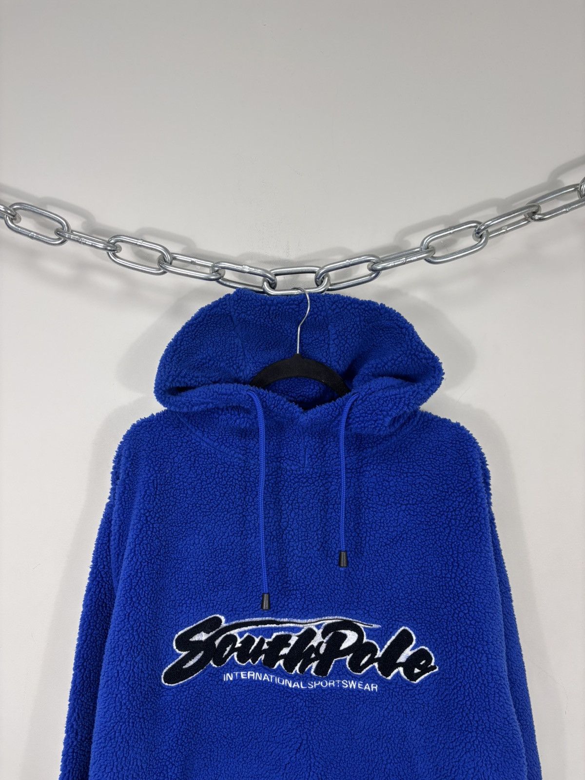 Southpole Vintage Southpole Y2K Big Embroidered Logo Teddy Hoodie Size US M / EU 48-50 / 2 - 2 Thumbnail