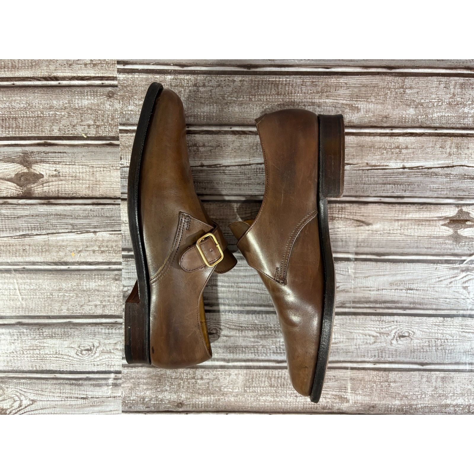 Brooks Brothers Brooks Brothers Peal & Co CROCKETT JONES Monk Dress Shoes co Size US 8.5 / EU 41-42 - 4 Thumbnail