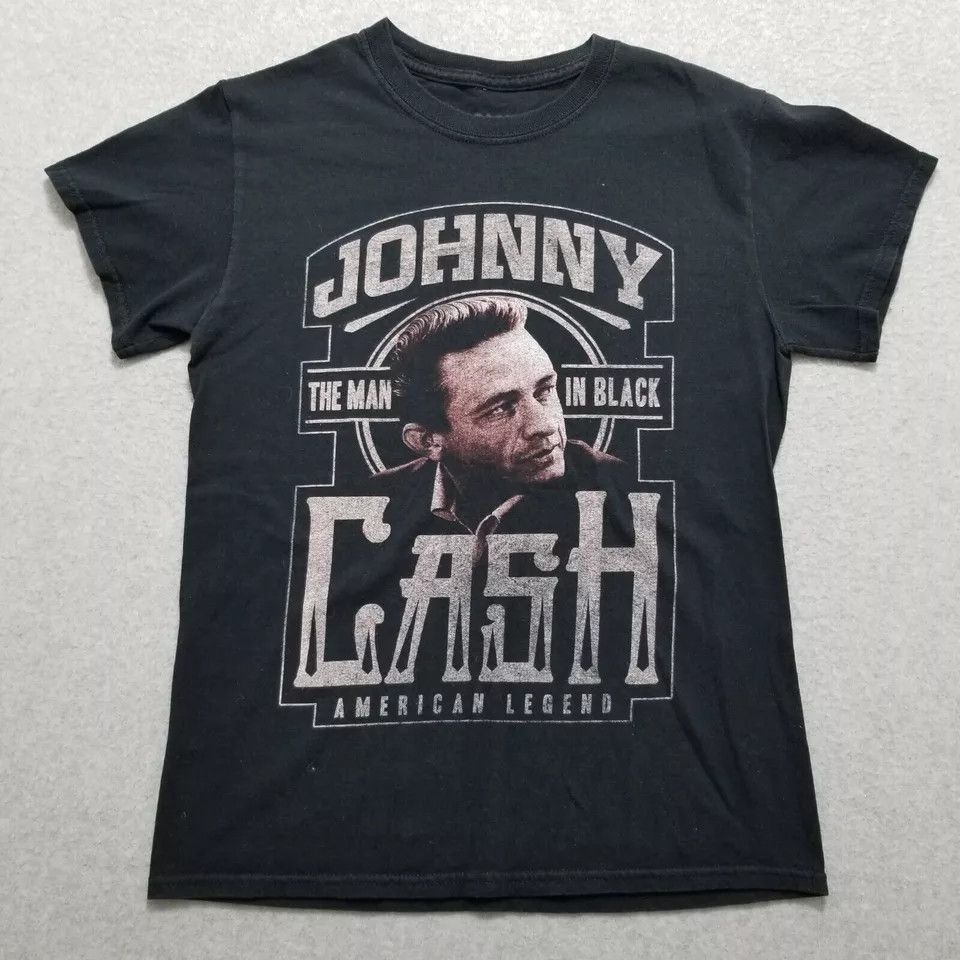 Other Johnny Cash Shirt Mens Small Black Short Sleeve Crew Neck Size US S / EU 44-46 / 1 - 1 Thumbnail