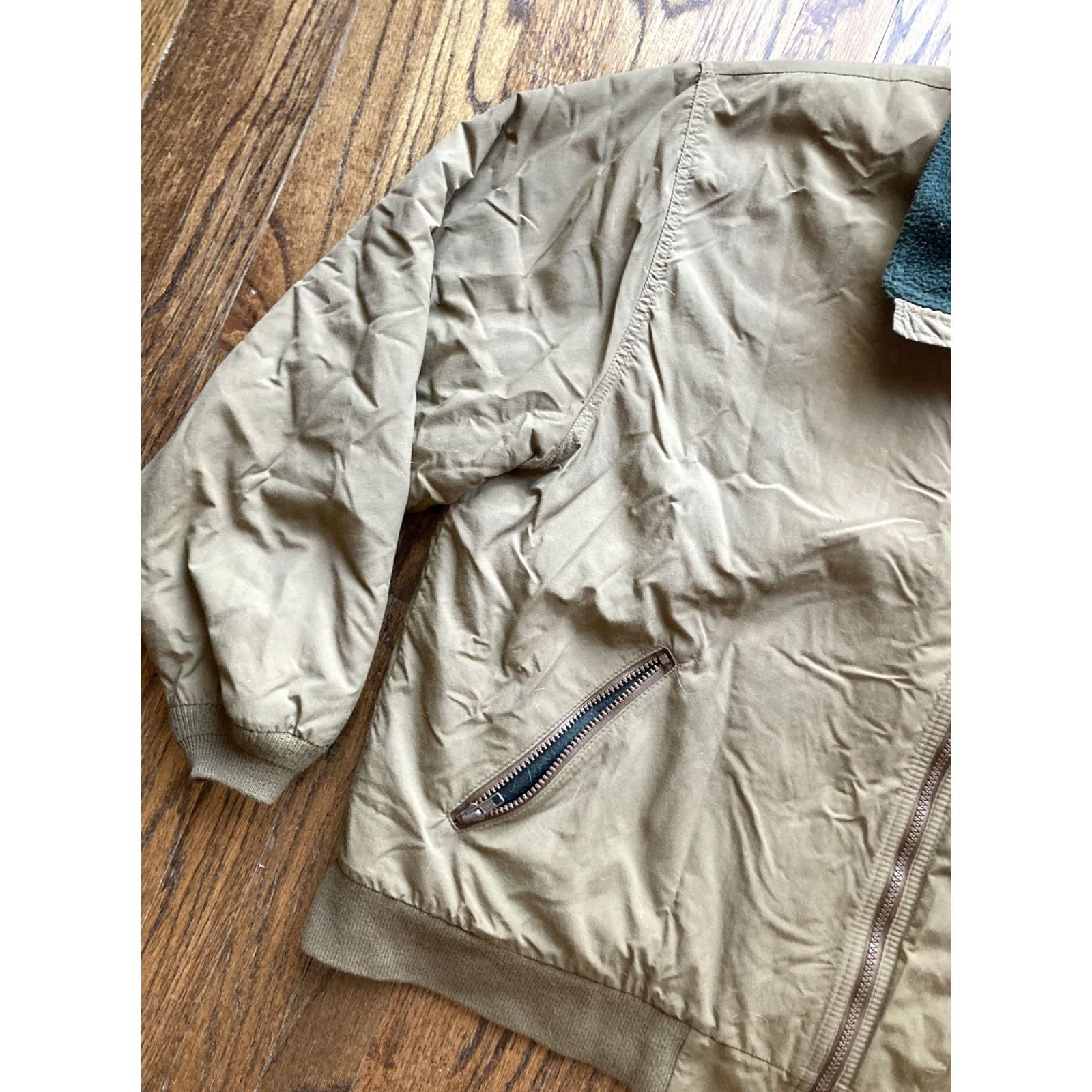 Vintage VINTAGE L.L. Bean Jacket Bomber Full Zip Mens 2XL Beige Size US XXL / EU 58 / 5 - 2 Thumbnail
