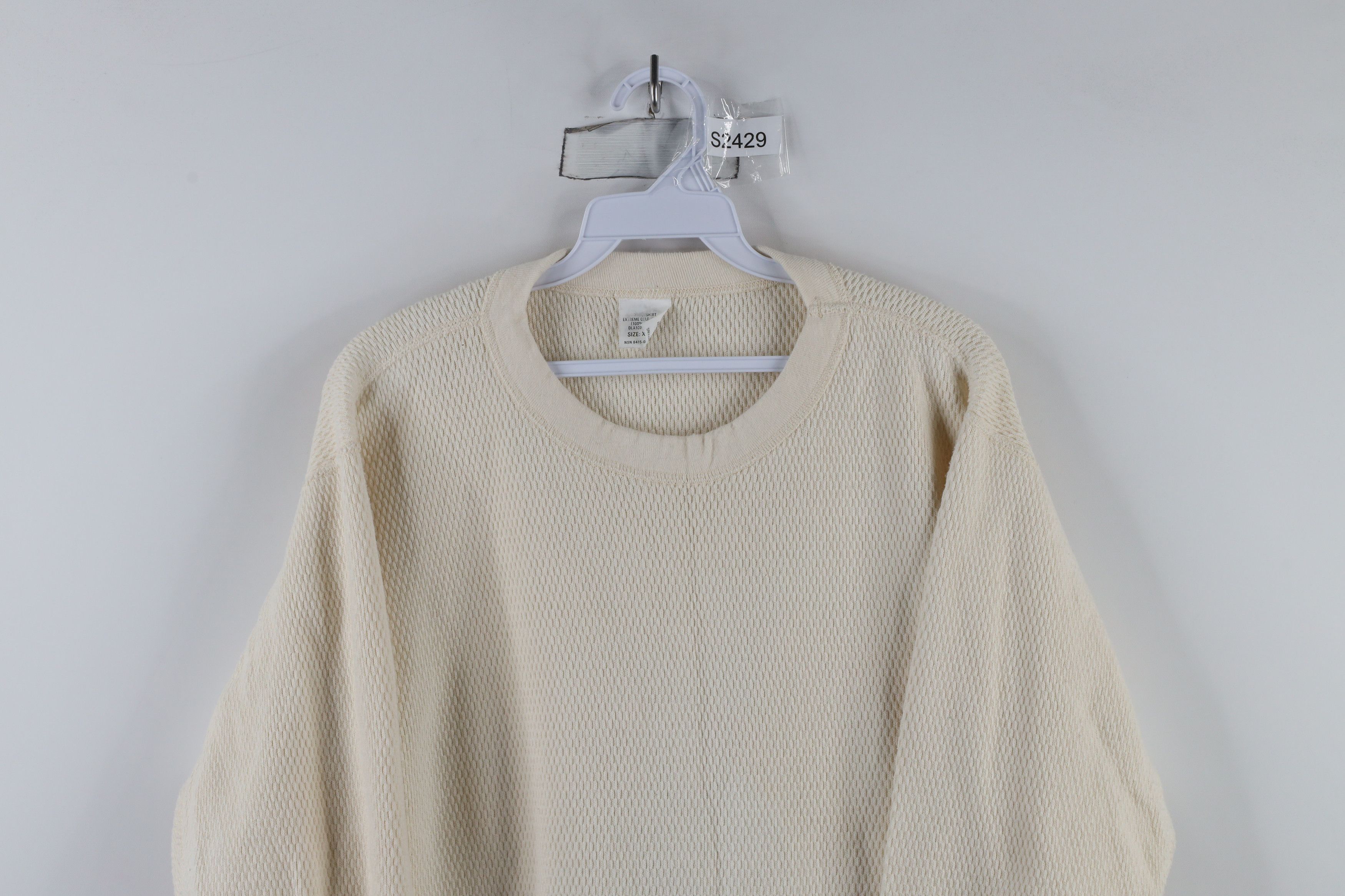 Vintage Vintage 90s US Military Thermal Waffle Knit T-Shirt USA Size US XL / EU 56 / 4 - 2 Thumbnail