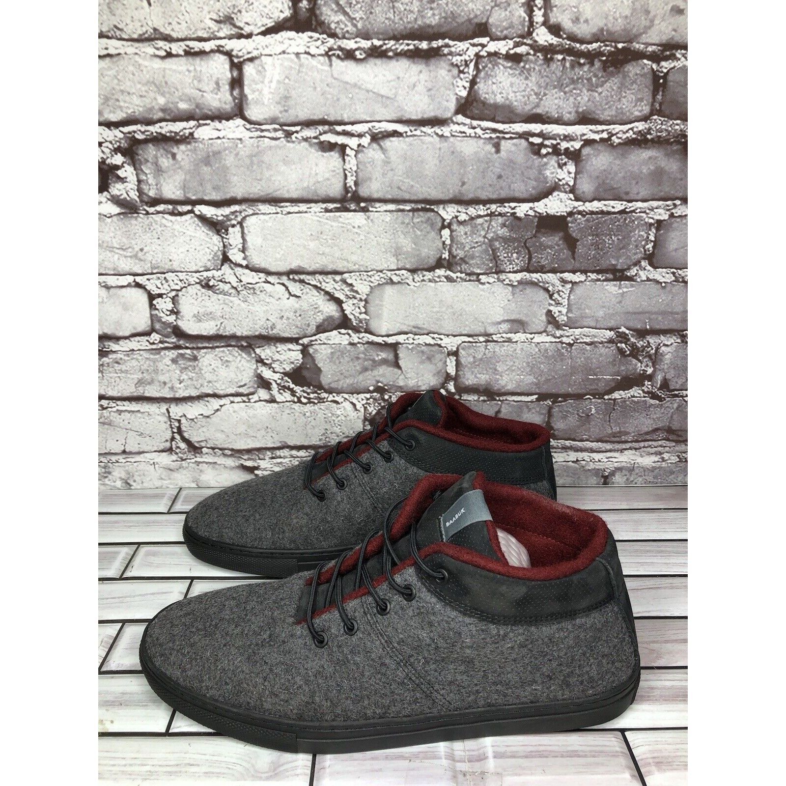 Other Baabuk Sky Wooler Gray High Top Wool Fabric Sneakers Shoes M Size US 9 / EU 42 - 8 Thumbnail