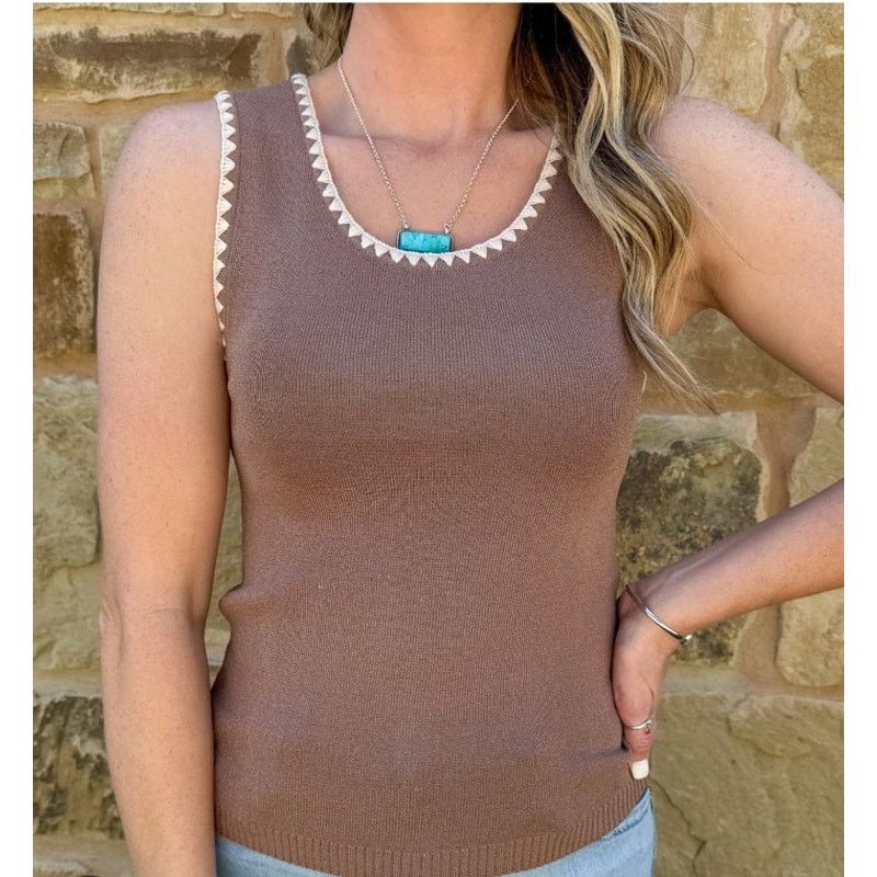 Scotch & Soda Knit Tank XS Breen Coastal Cottagecore
