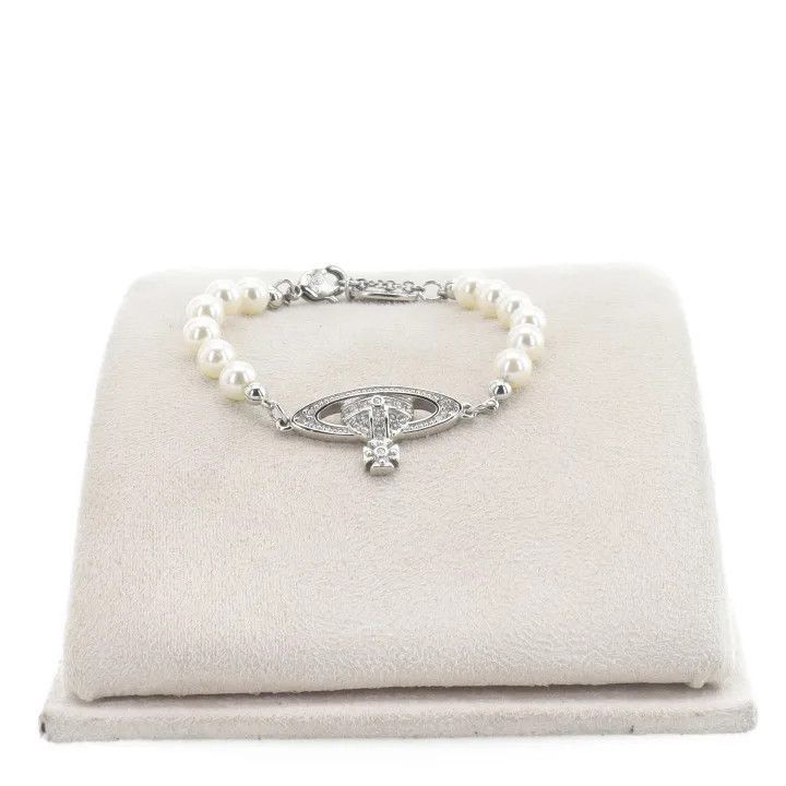 Vivienne Westwood Vivienne Westwood Mini Bas Relief Bracelet in Silver Size ONE SIZE - 7 Thumbnail