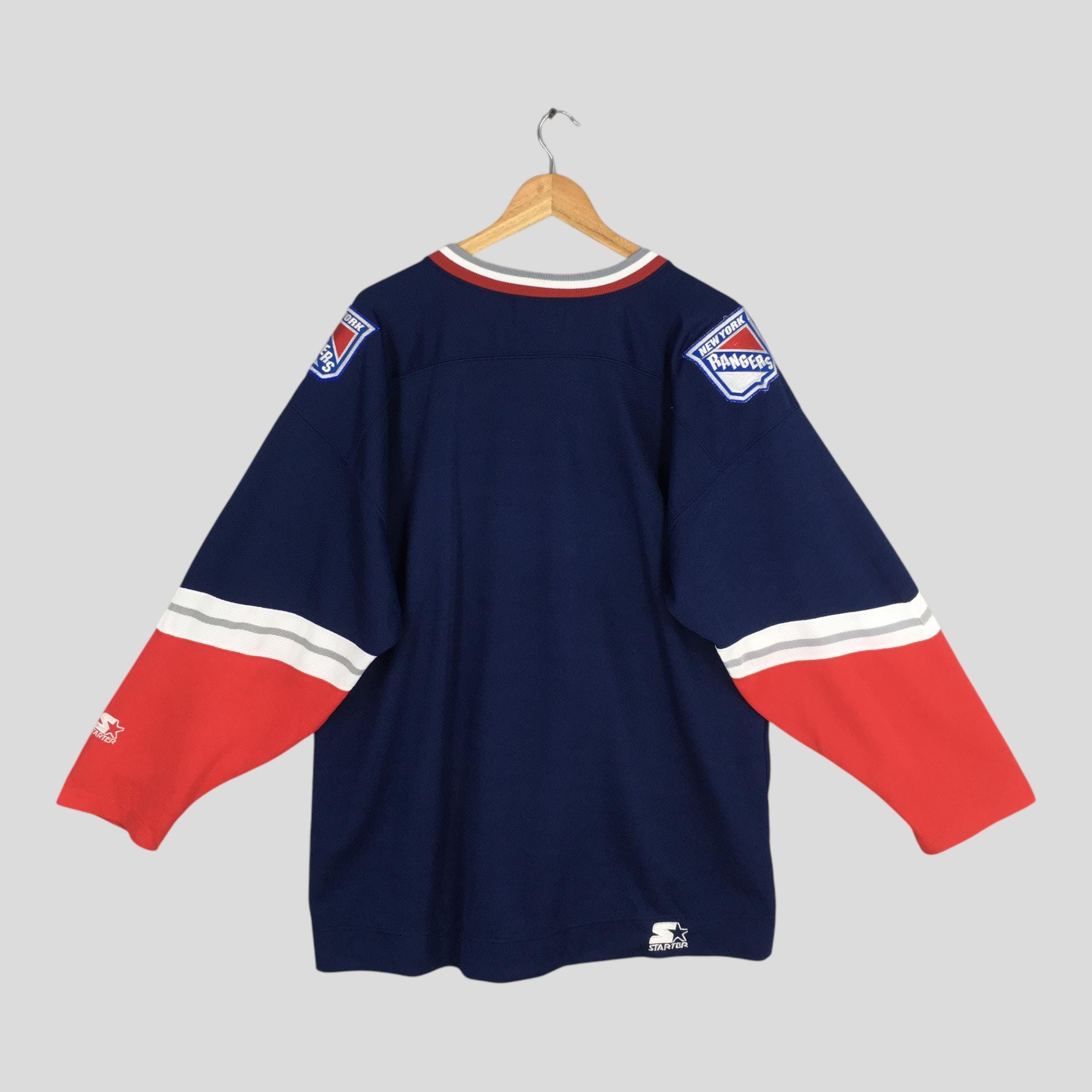 NHL Vintage 90s New York Rangers NHL Blue Jersey XLarge Size US XL / EU 56 / 4 - 6 Thumbnail