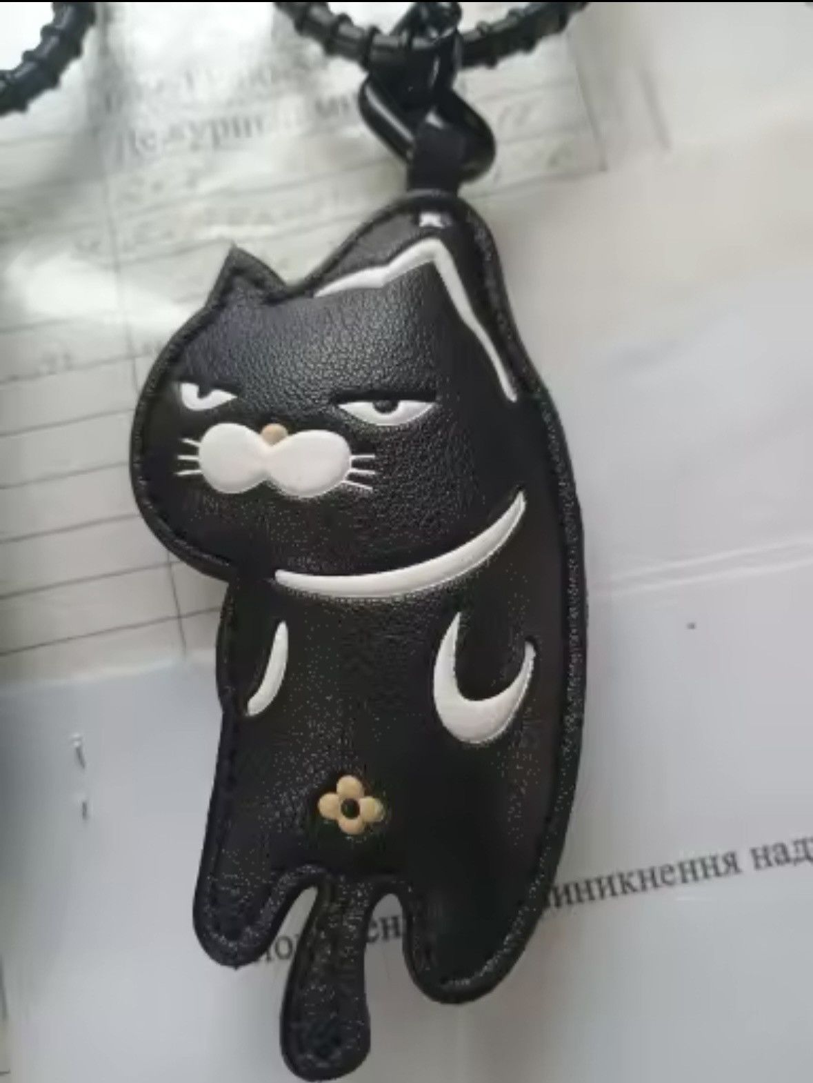 Designer Cat keychain cartoon cat leather Size ONE SIZE - 7 Thumbnail